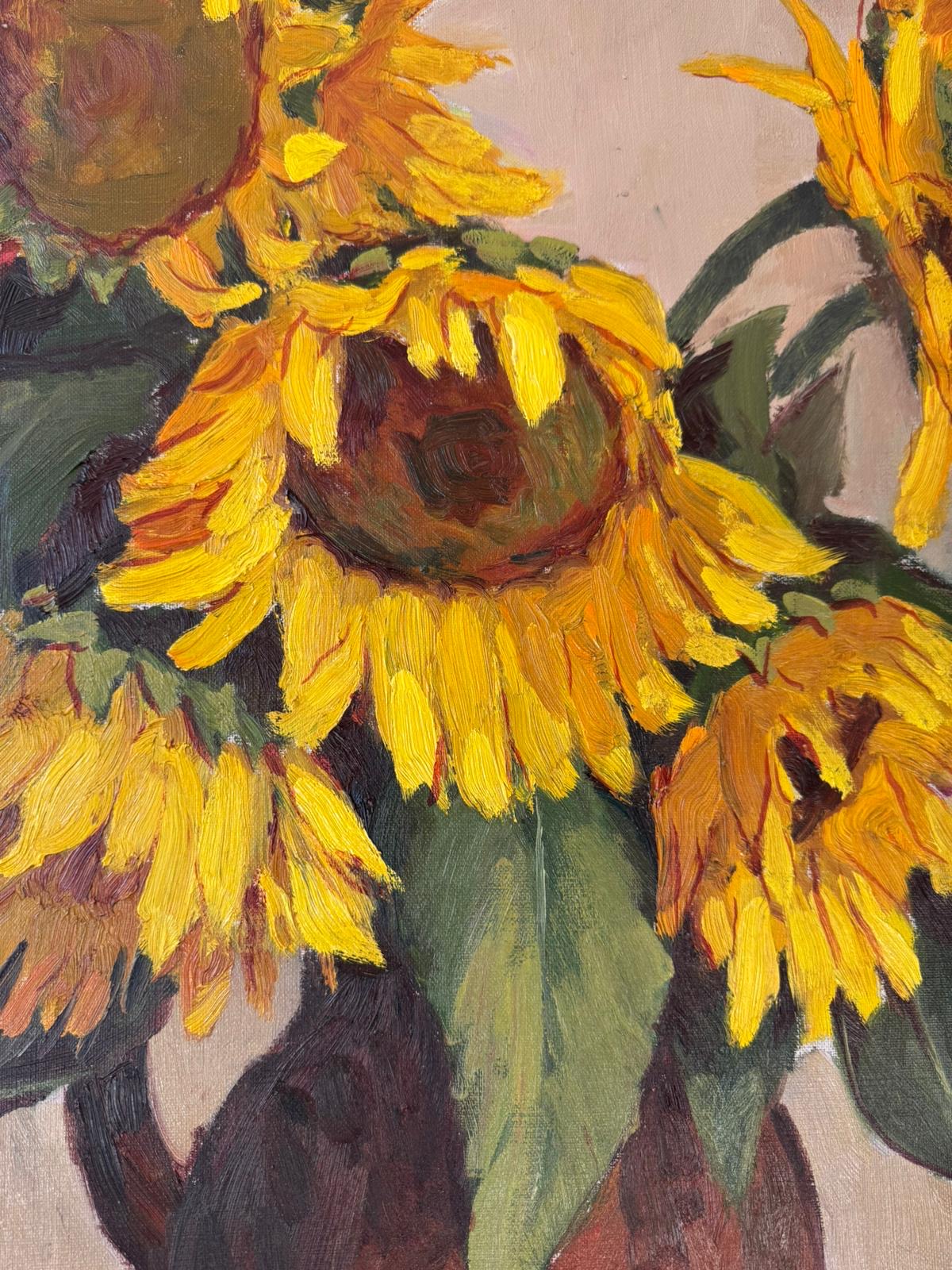 Sunflowers in a Clay Jug