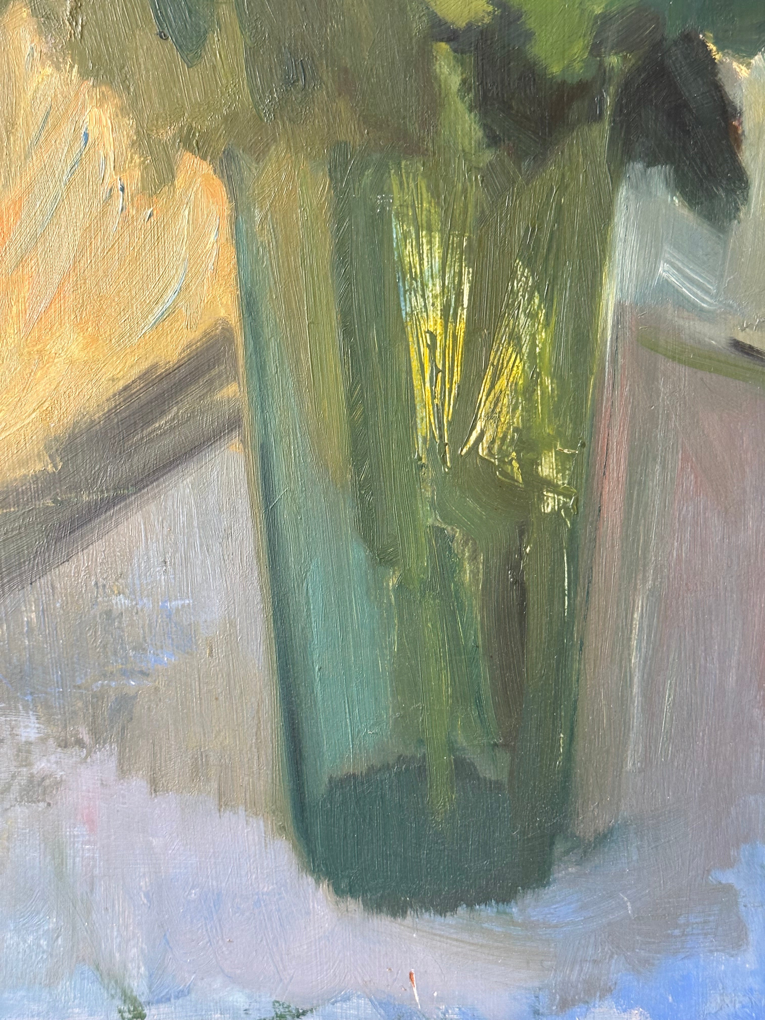 Flowers in A Green Vase