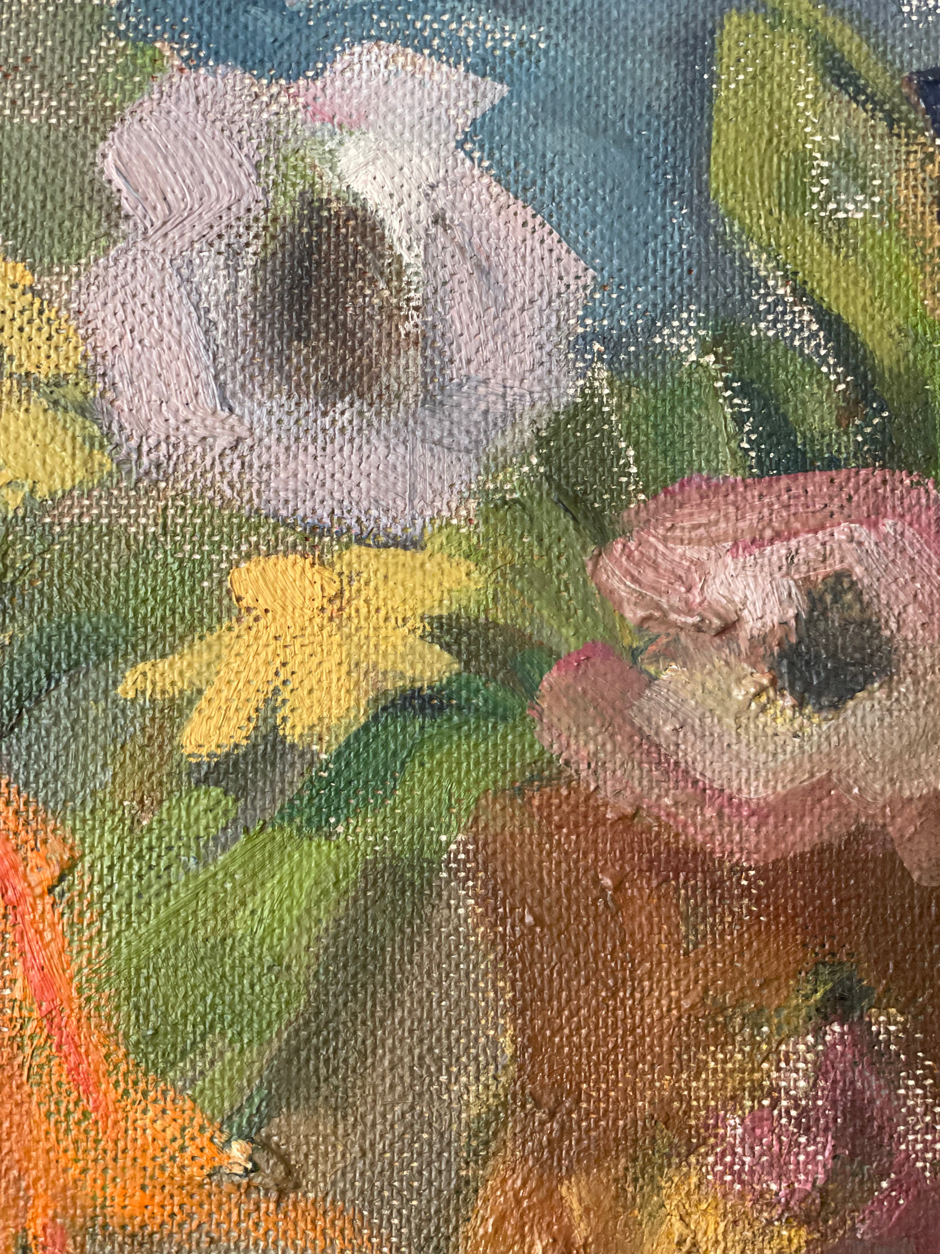 Summer Flowers in a Clay Jug