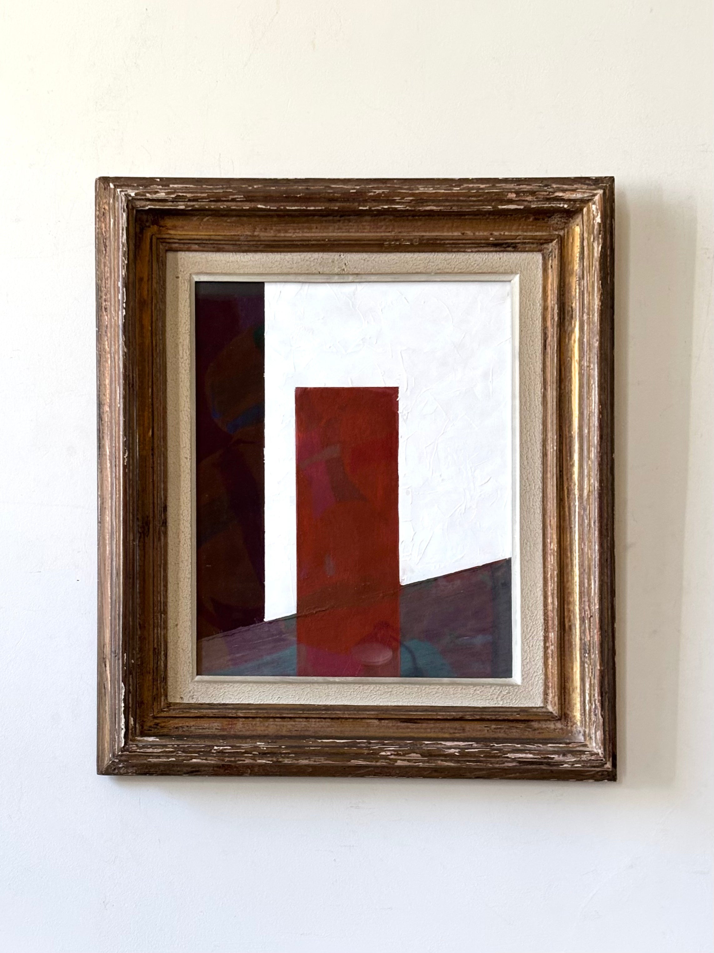 Pair of Red and Black Abstracts
