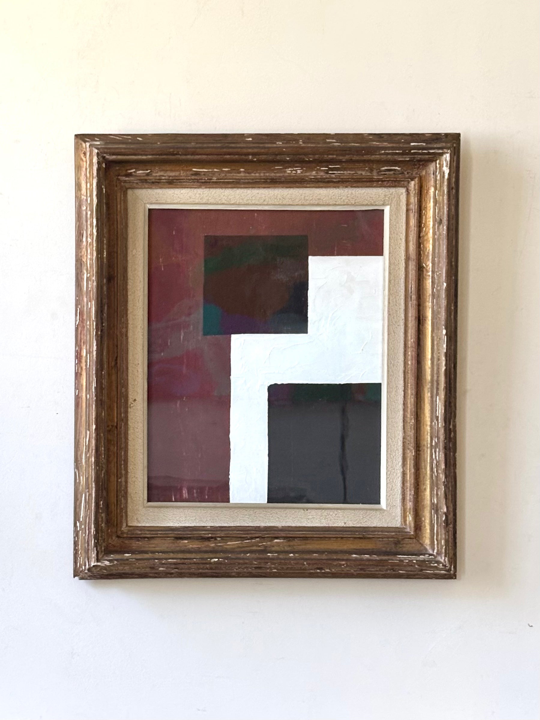Pair of Red and Black Abstracts