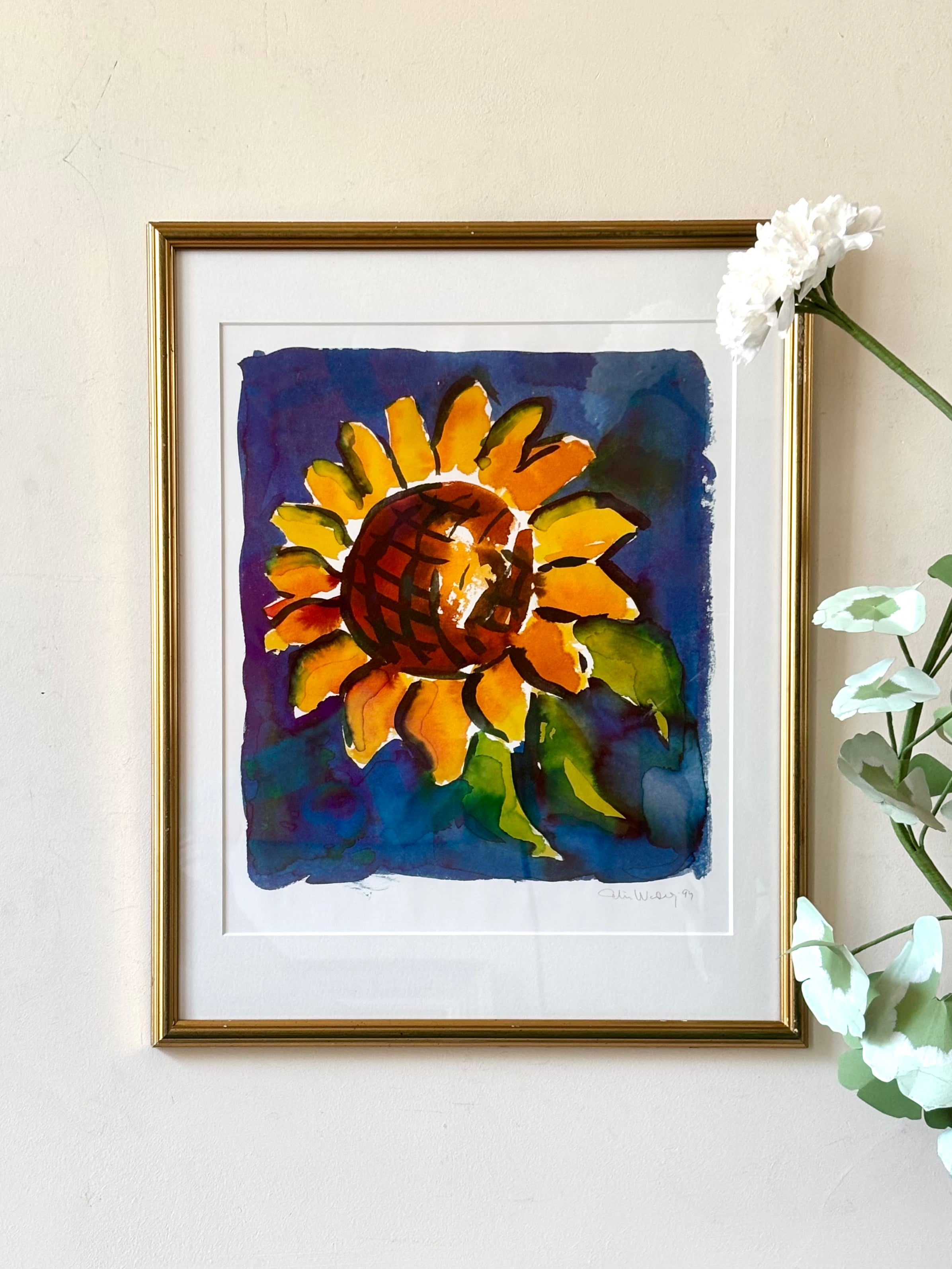 Sunflower on Blue