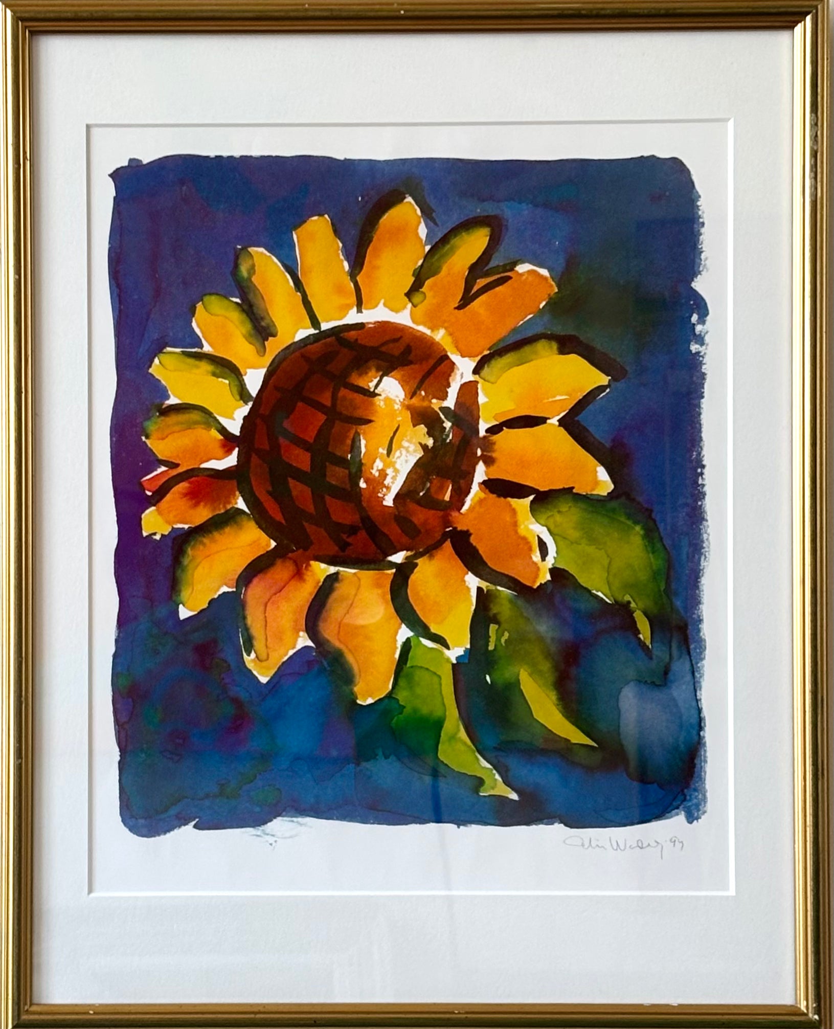 Sunflower on Blue