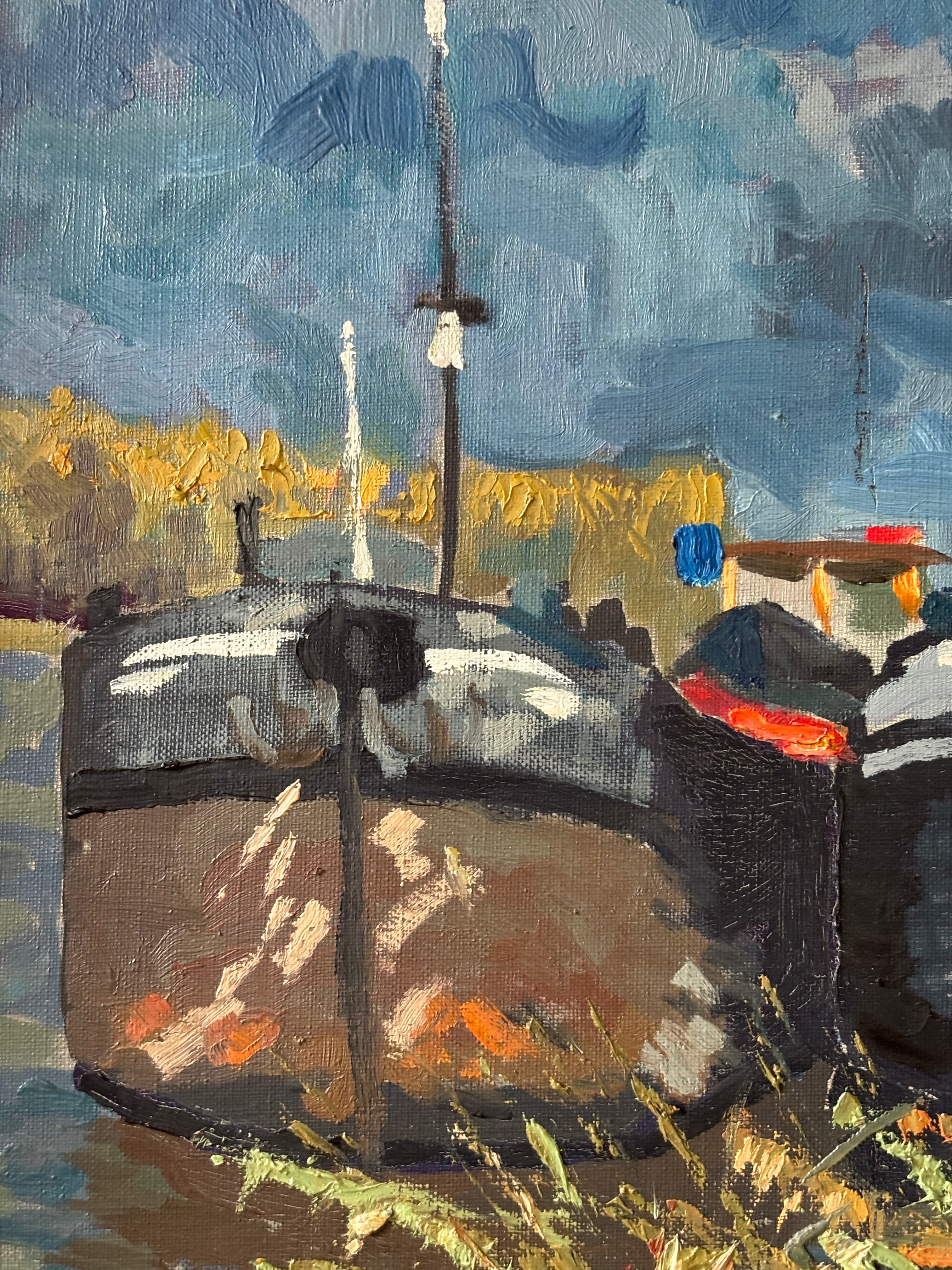 Barges on the Canal