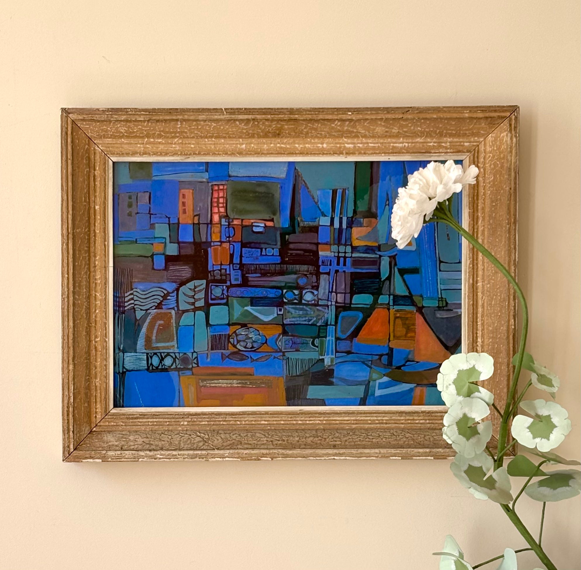 Abstract Boats and Fish