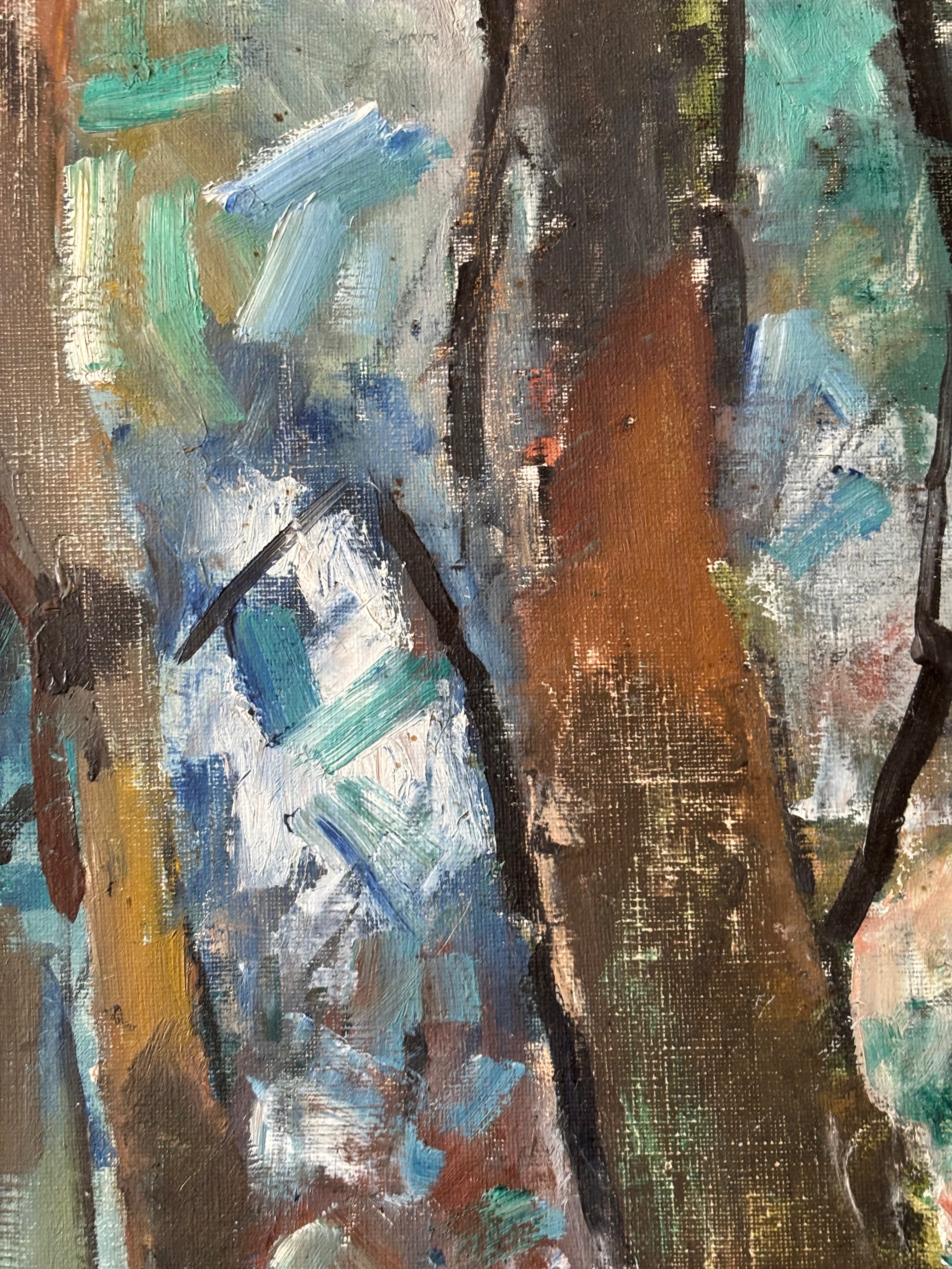 Trees on Blue