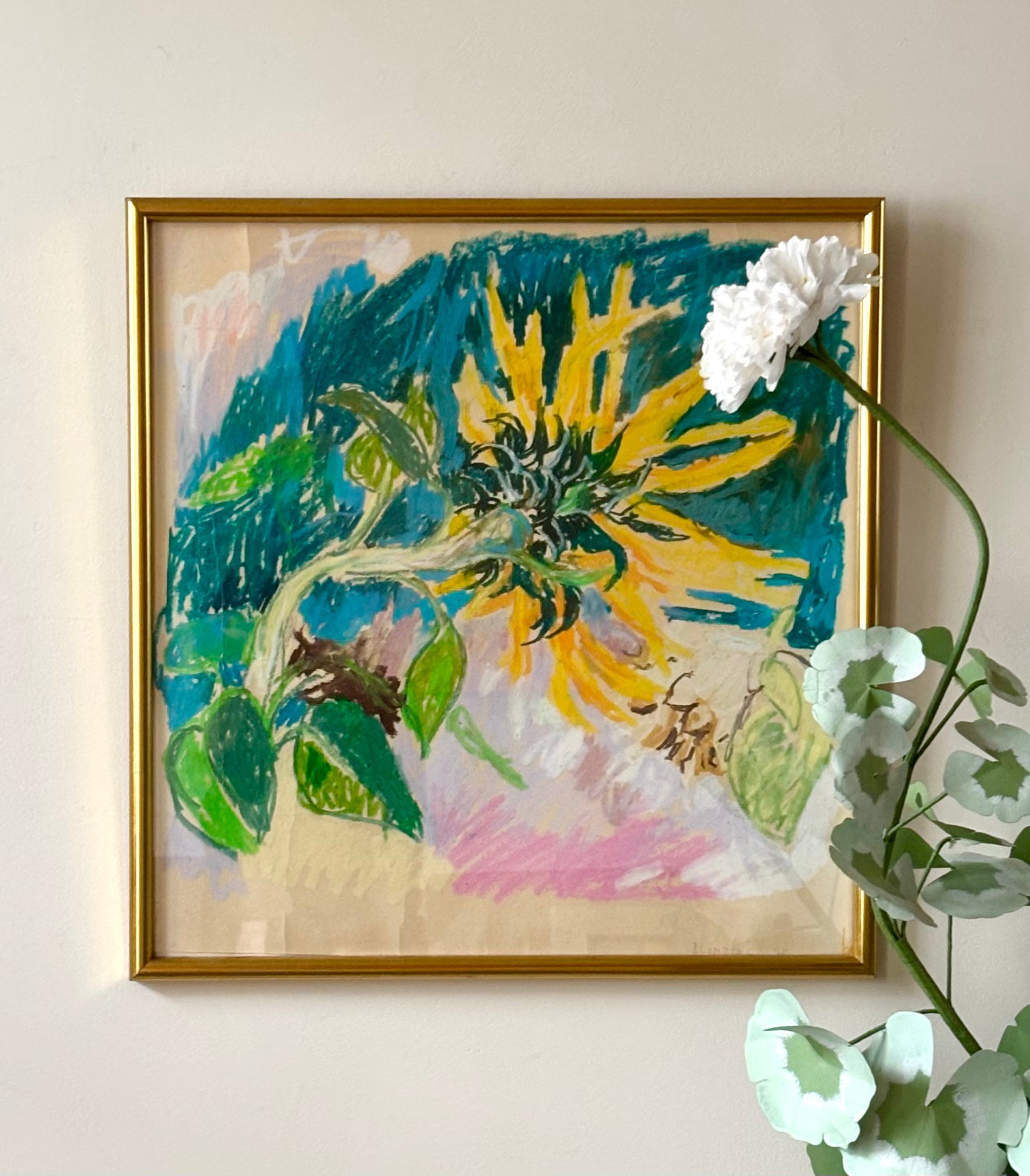 Sunflower on Blue