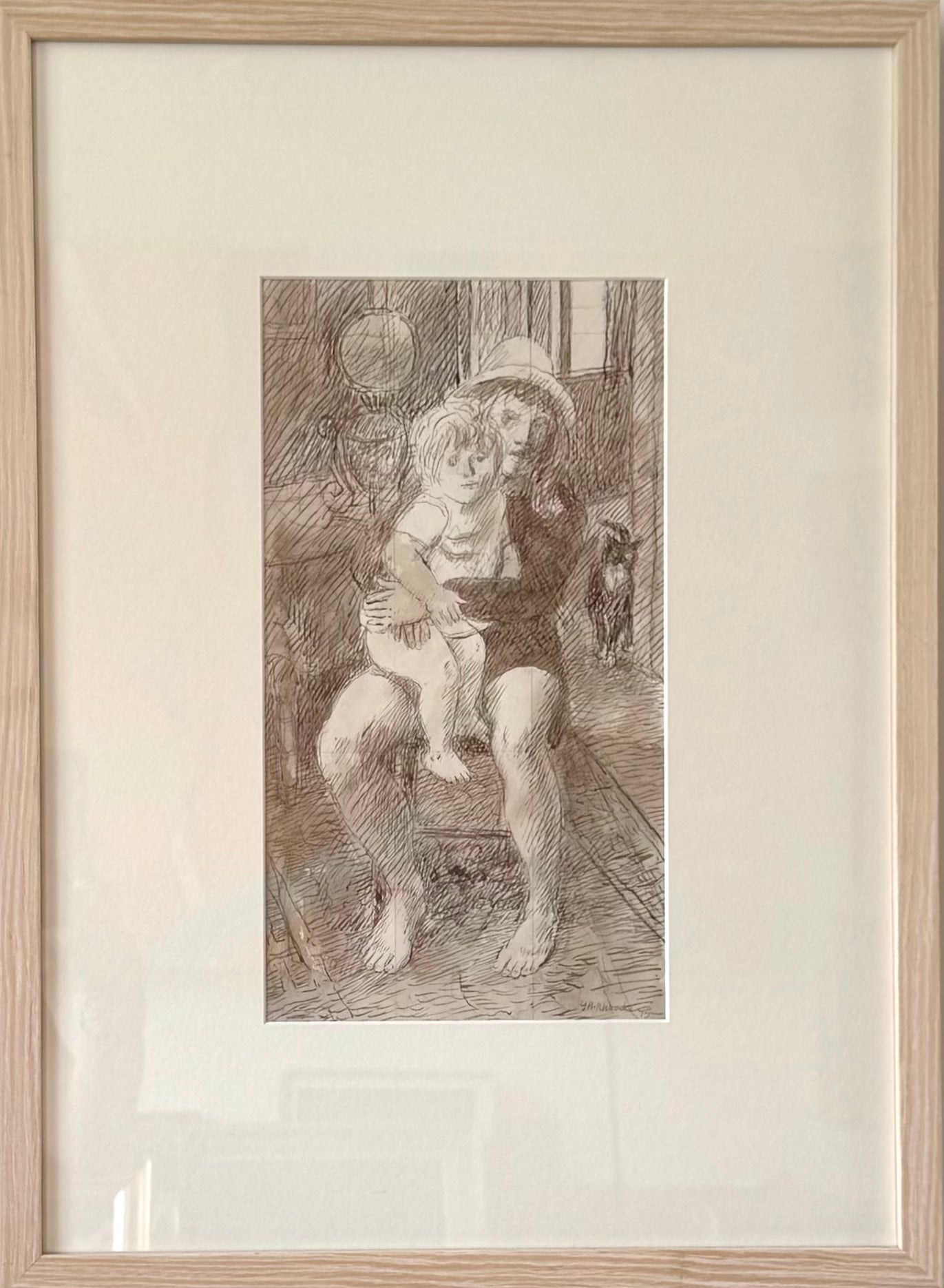 Girl with Child on Lap