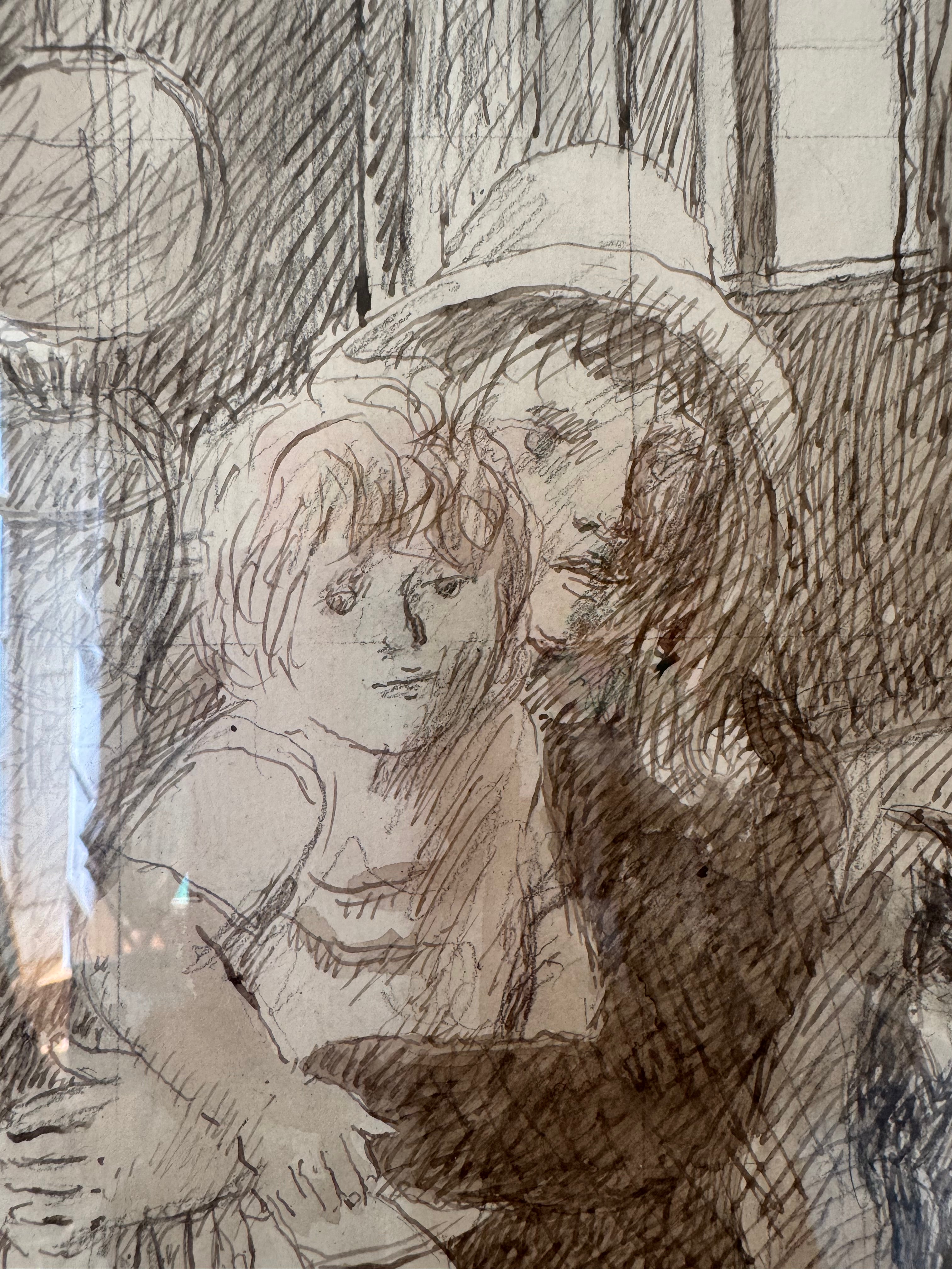 Girl with Child on Lap