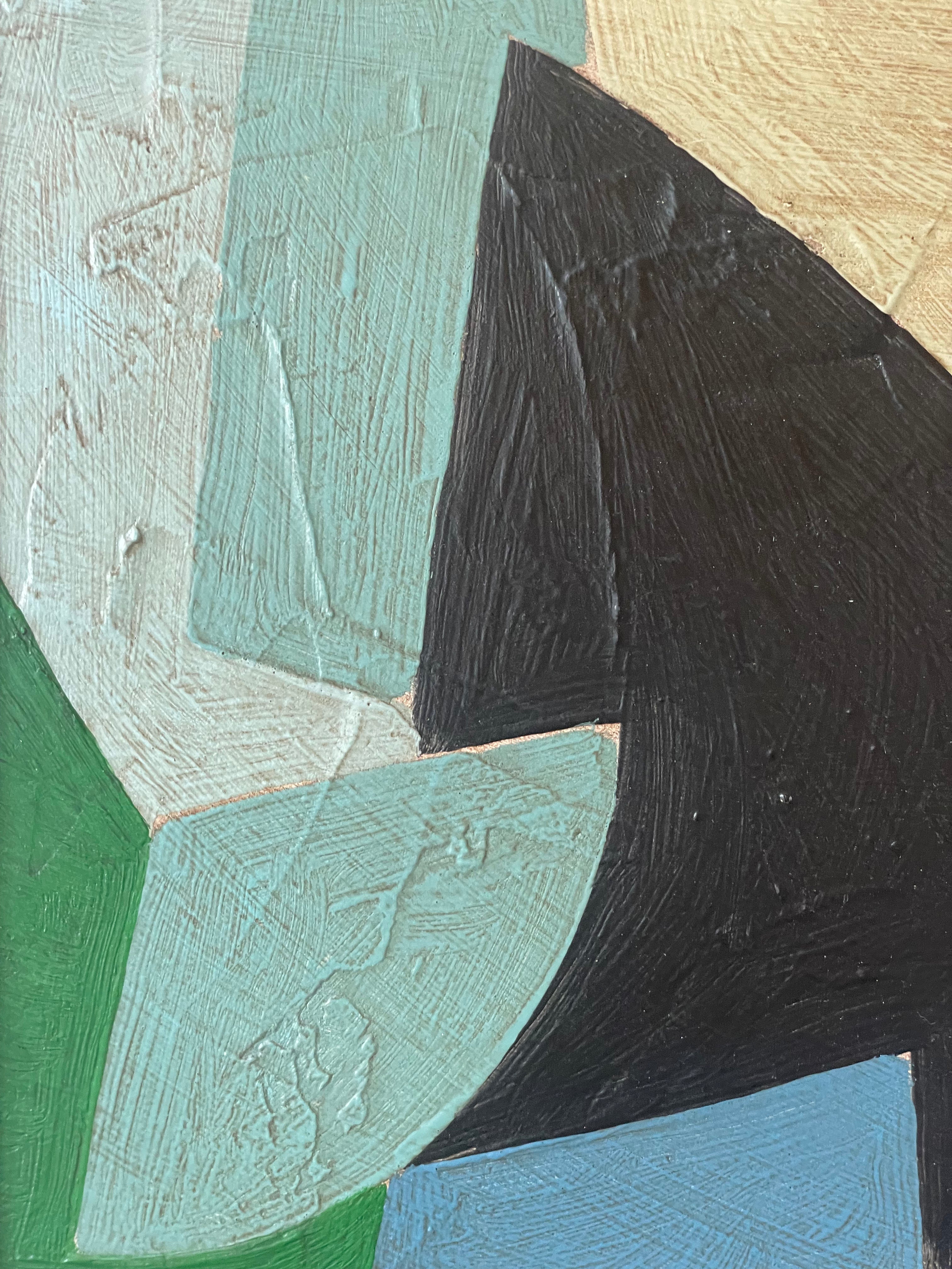 Blue and Black Abstract