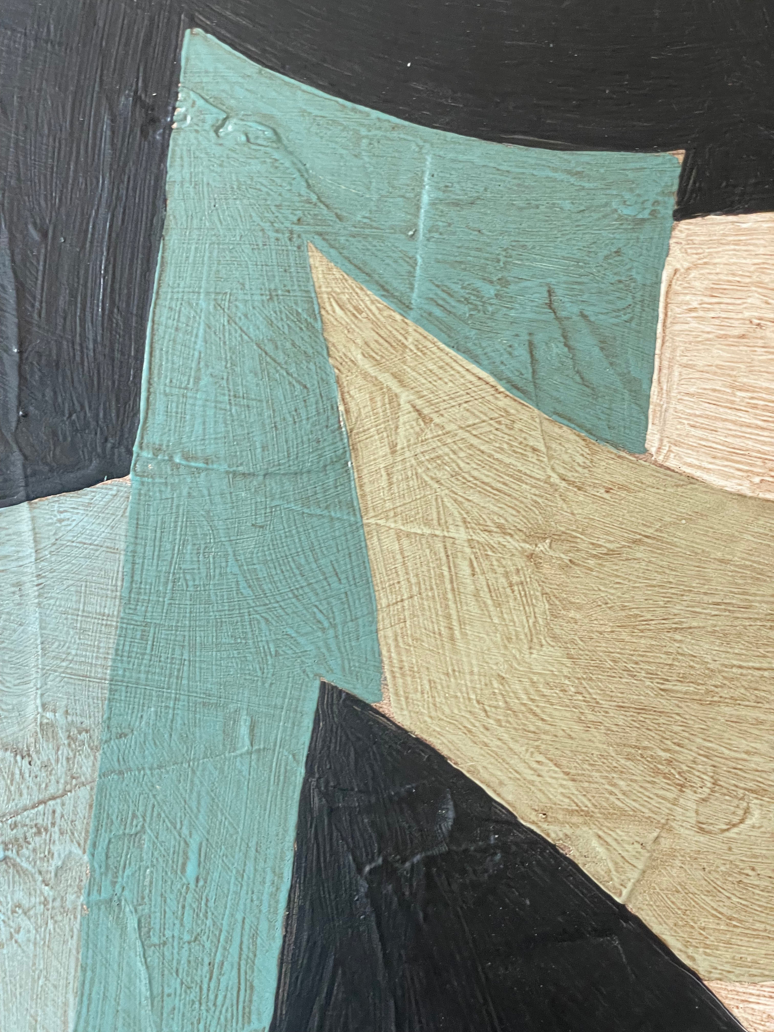 Blue and Black Abstract