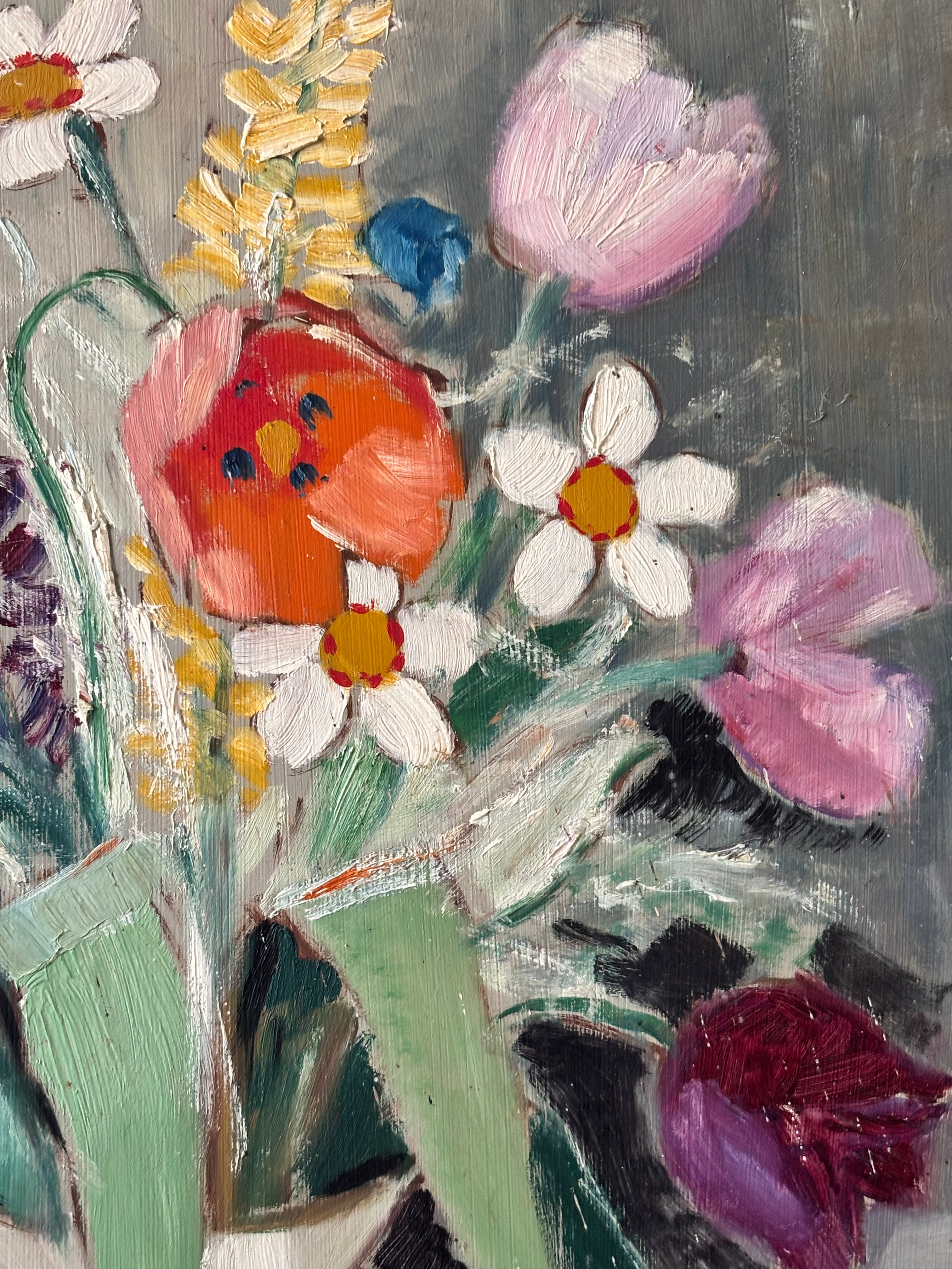 Flowers in Eau de Nil Vase