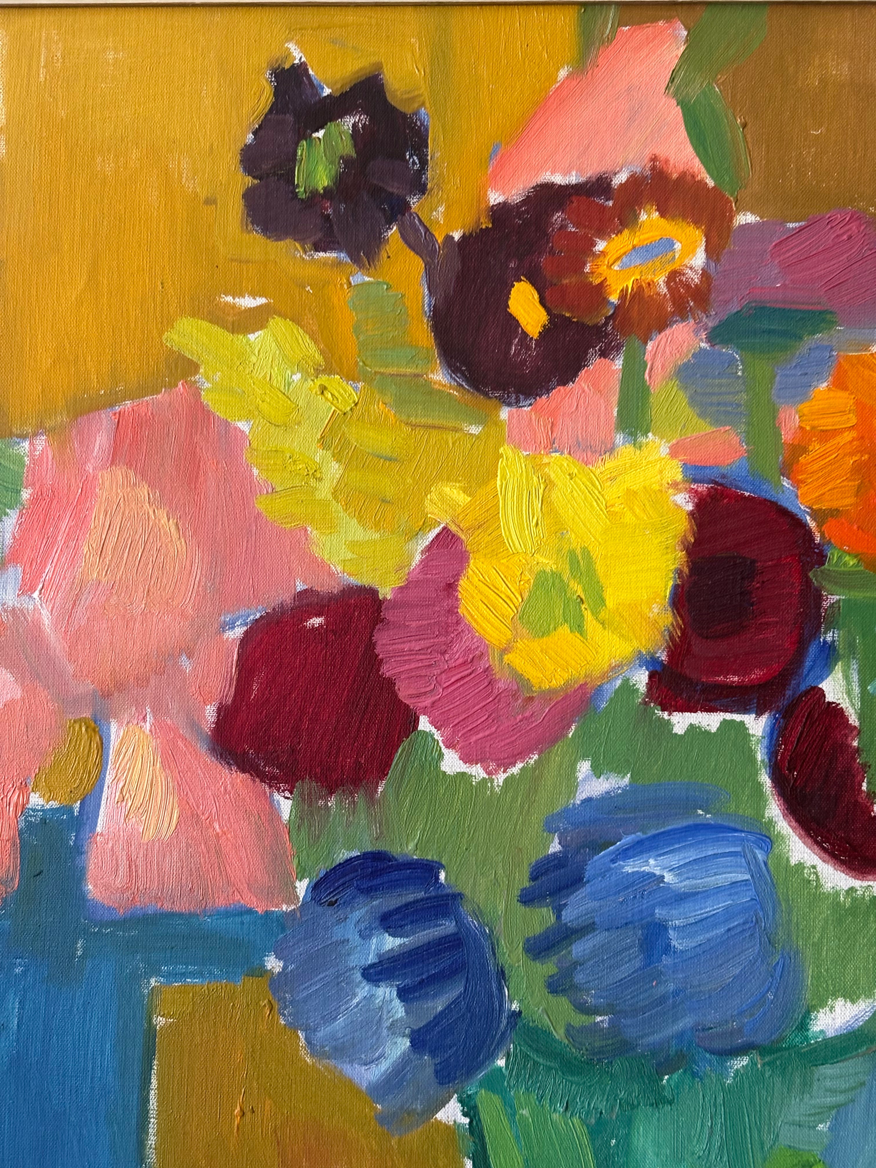 Blue Chair, Gladioli and Sunflower