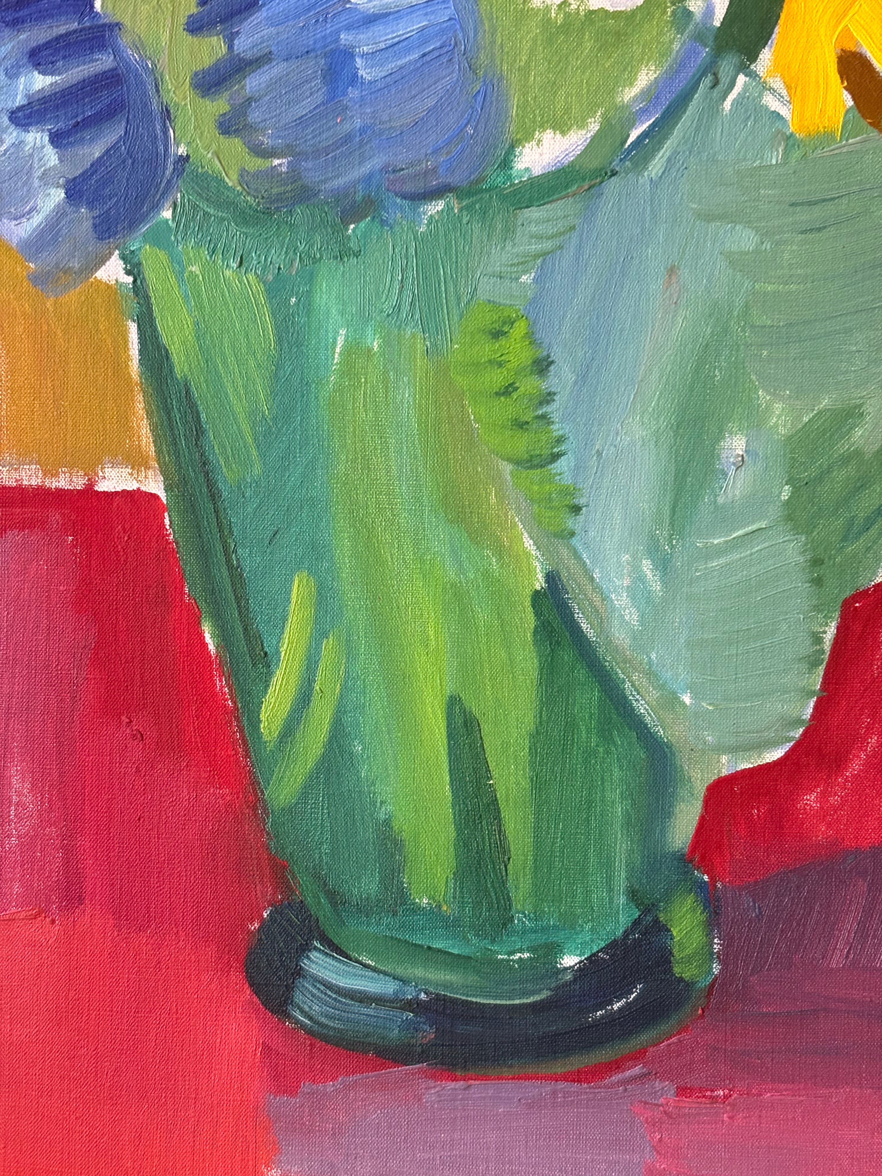 Blue Chair, Gladioli and Sunflower