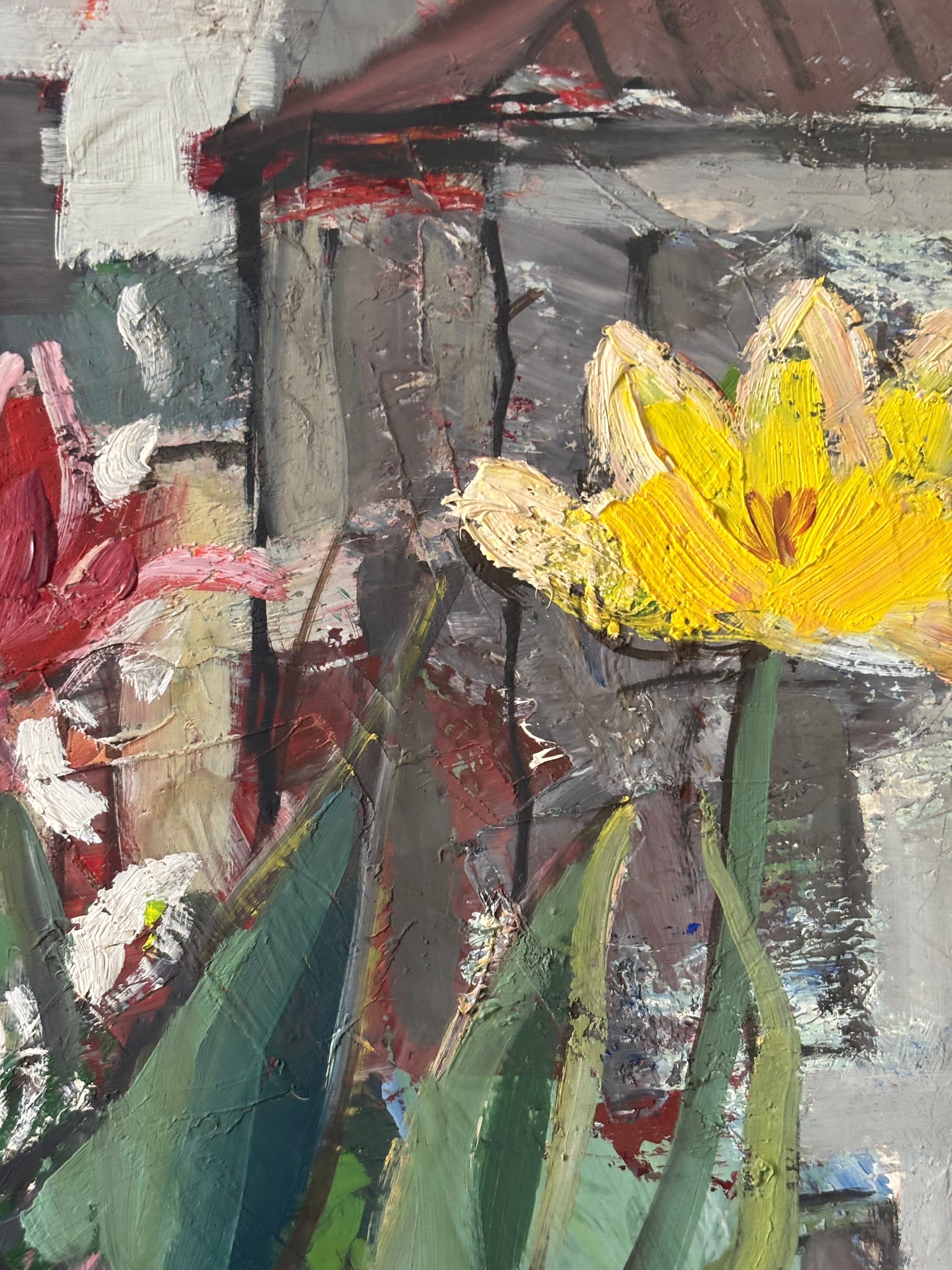 Tulips and Pussy Willow