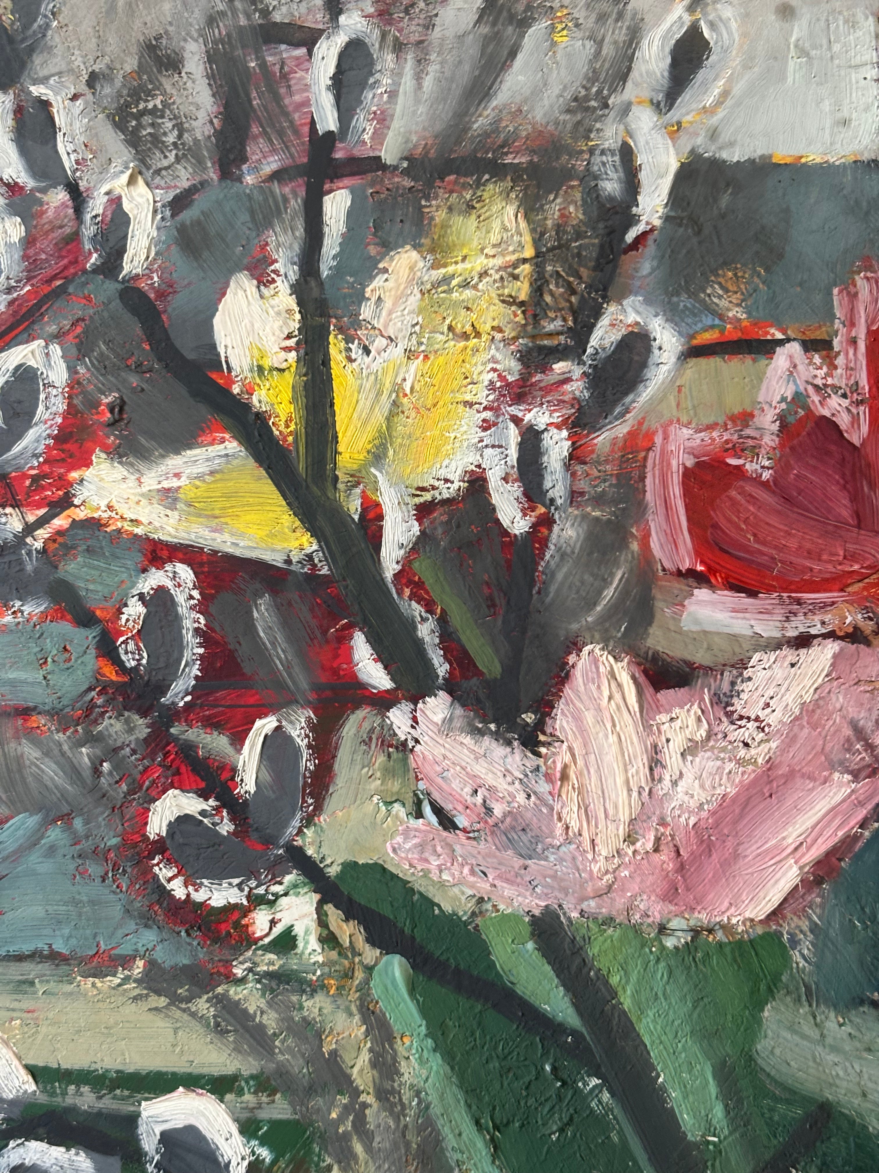 Tulips and Pussy Willow