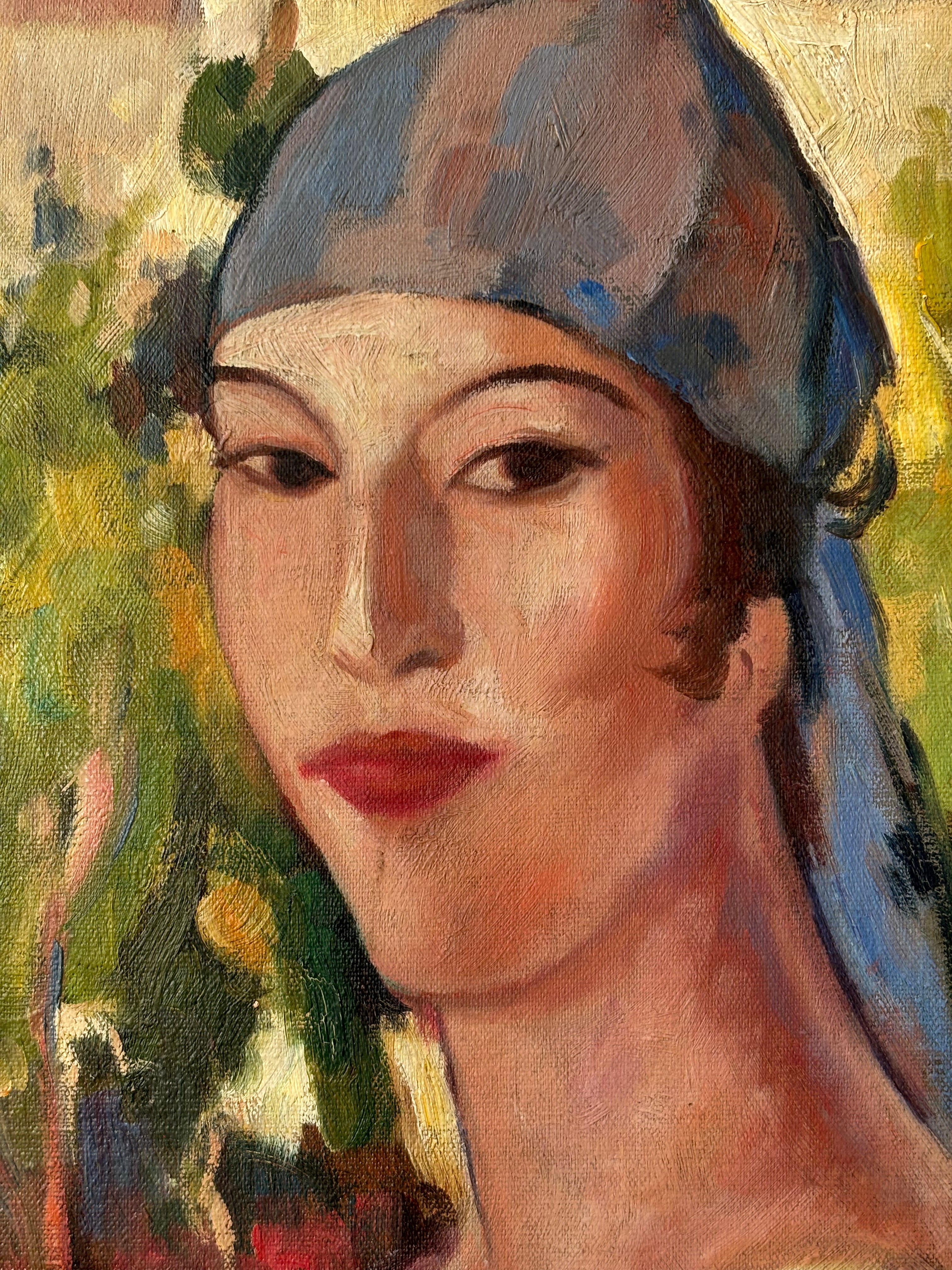 Woman in Cypress Trees