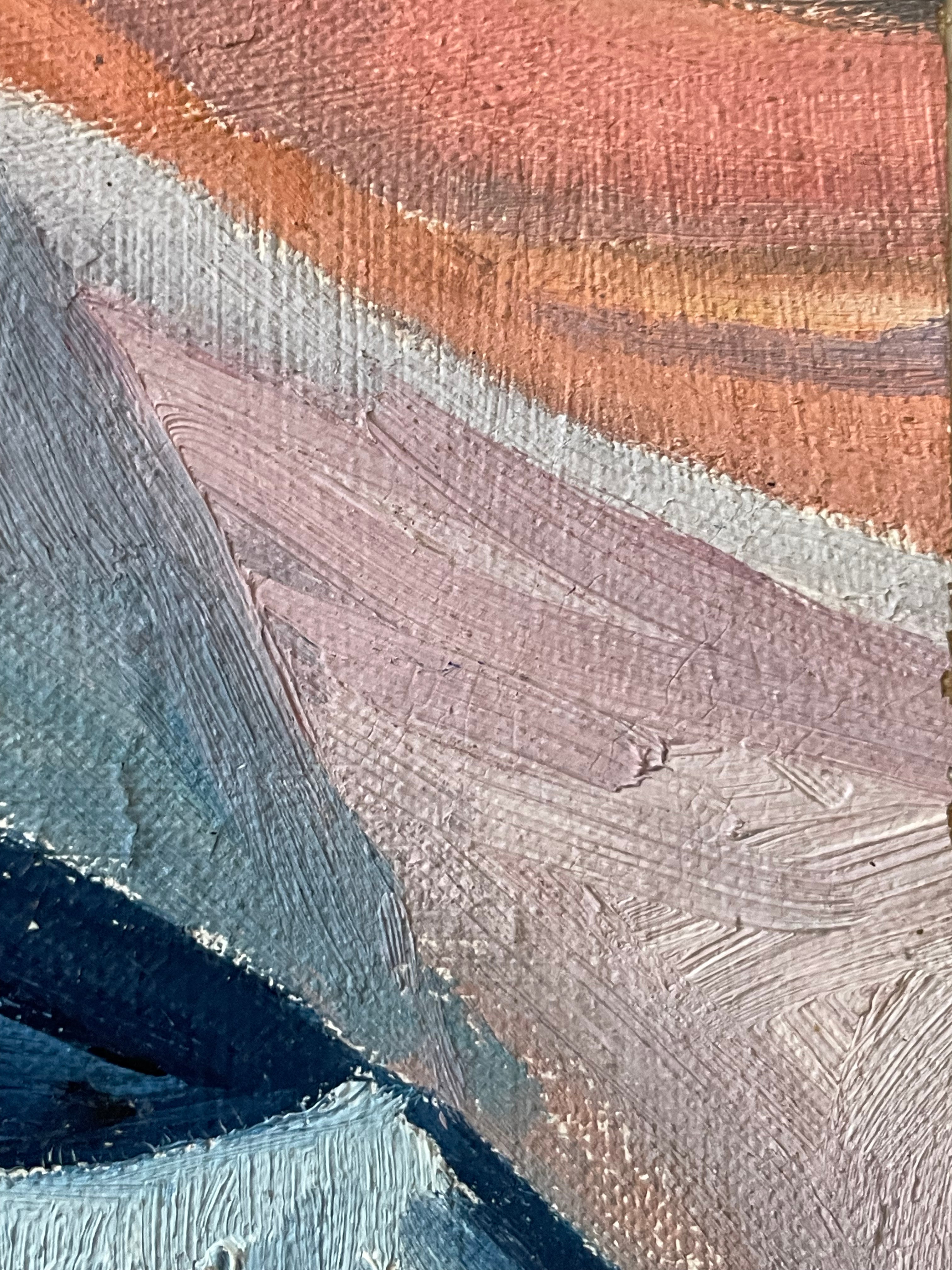 Pink and Blue Abstract
