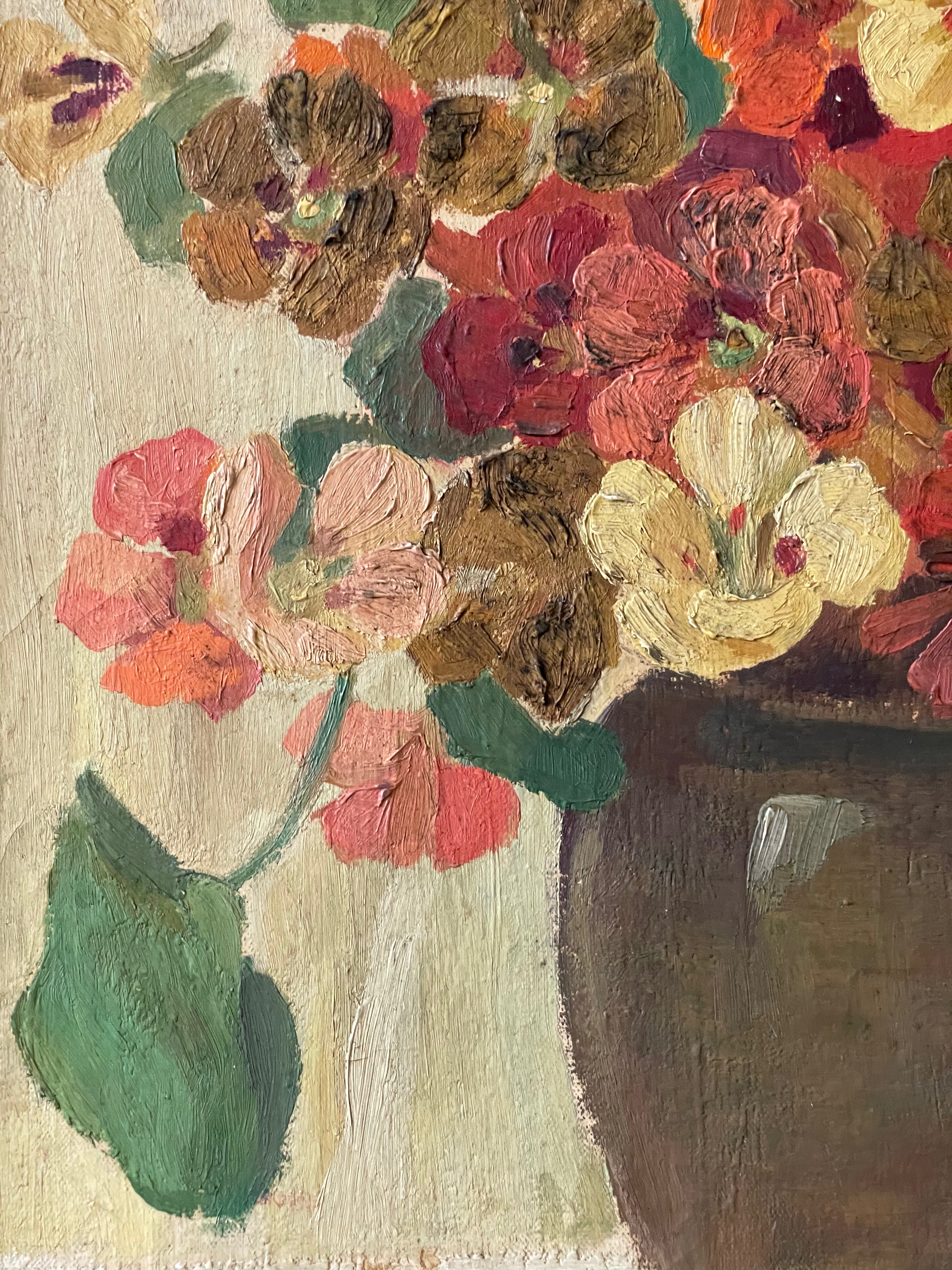 Nasturtiums and Neewspaper