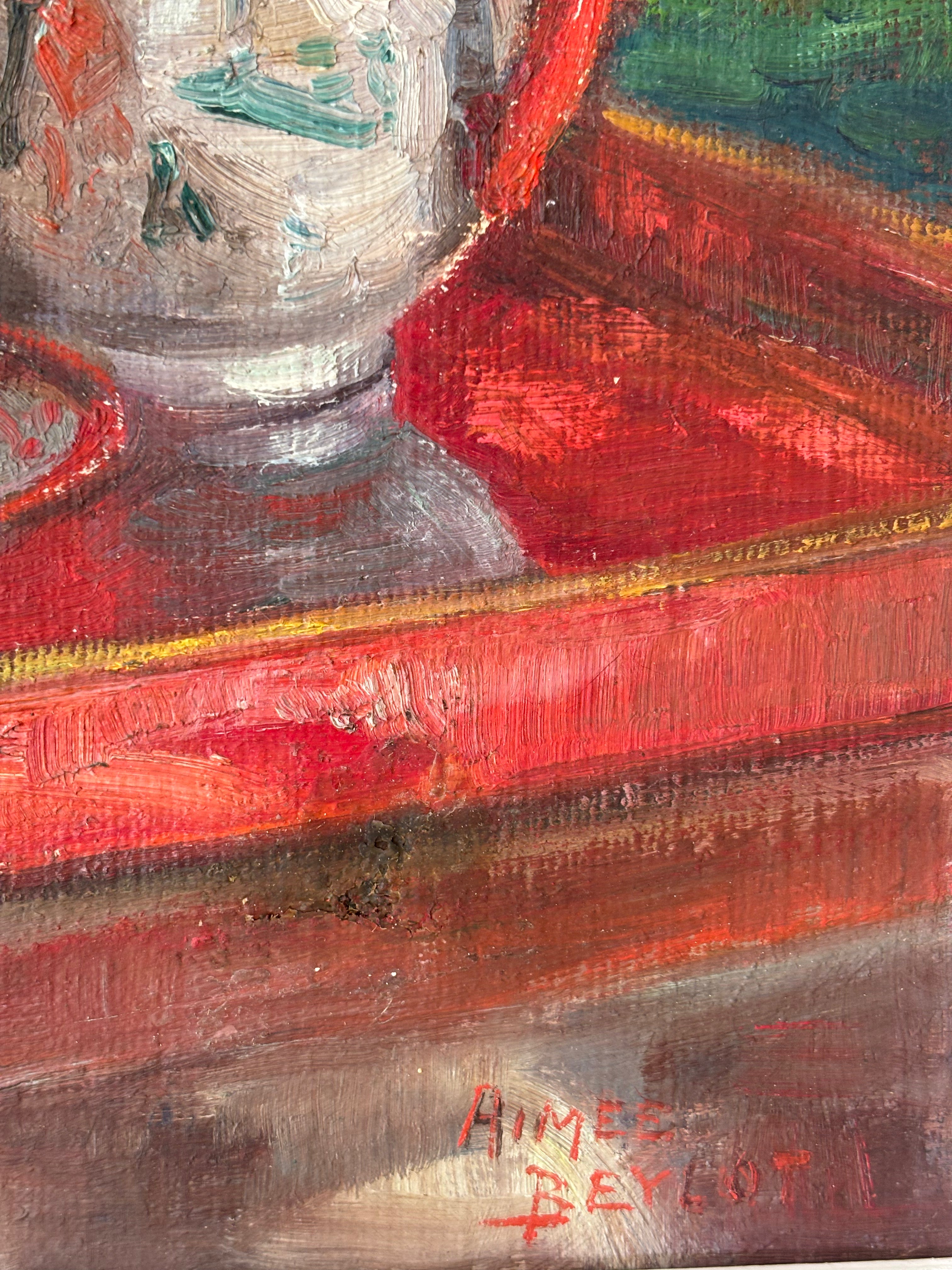 Tulips in a Blue Vase