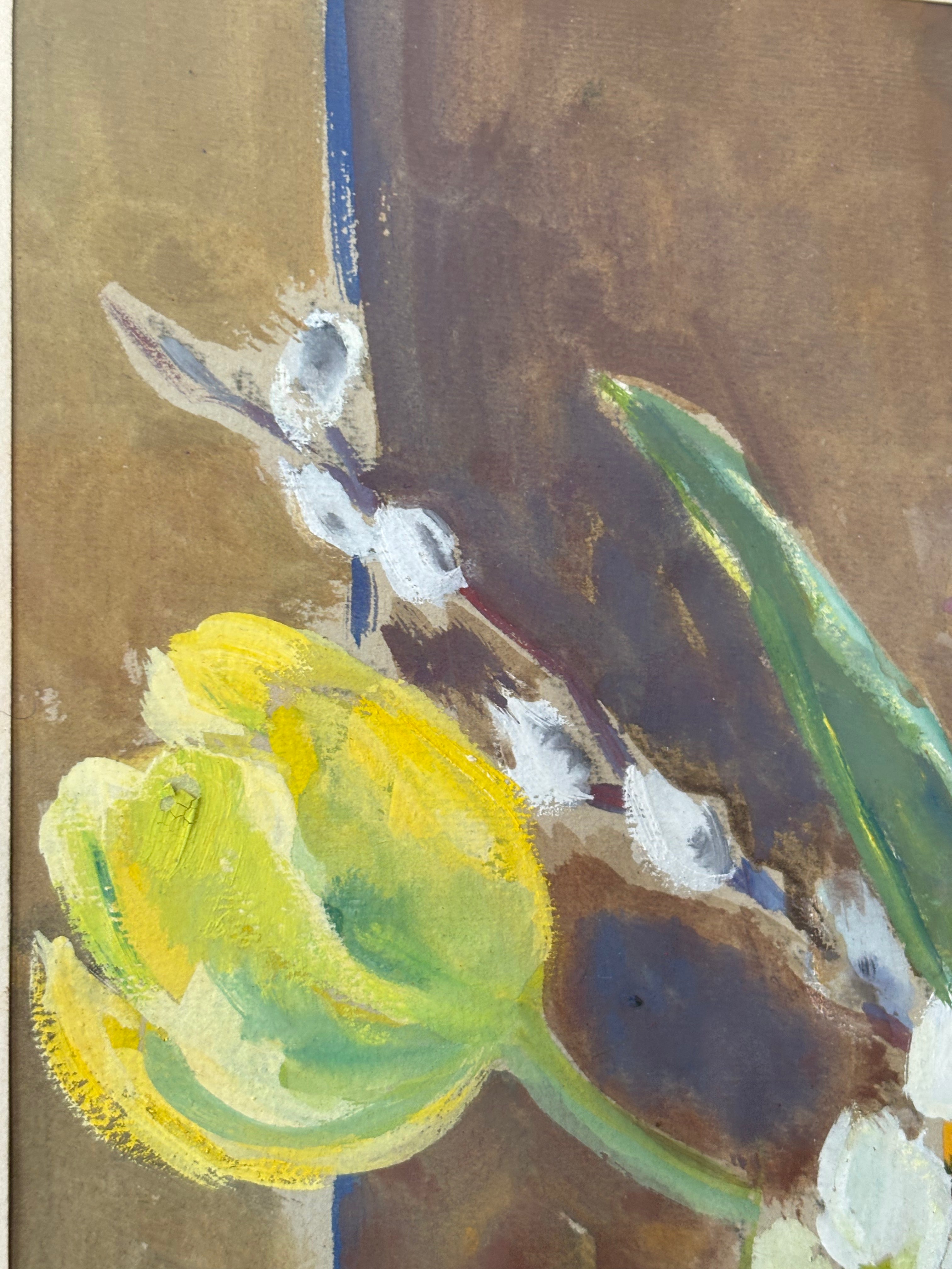 Spring Flowers in a Jam Jar