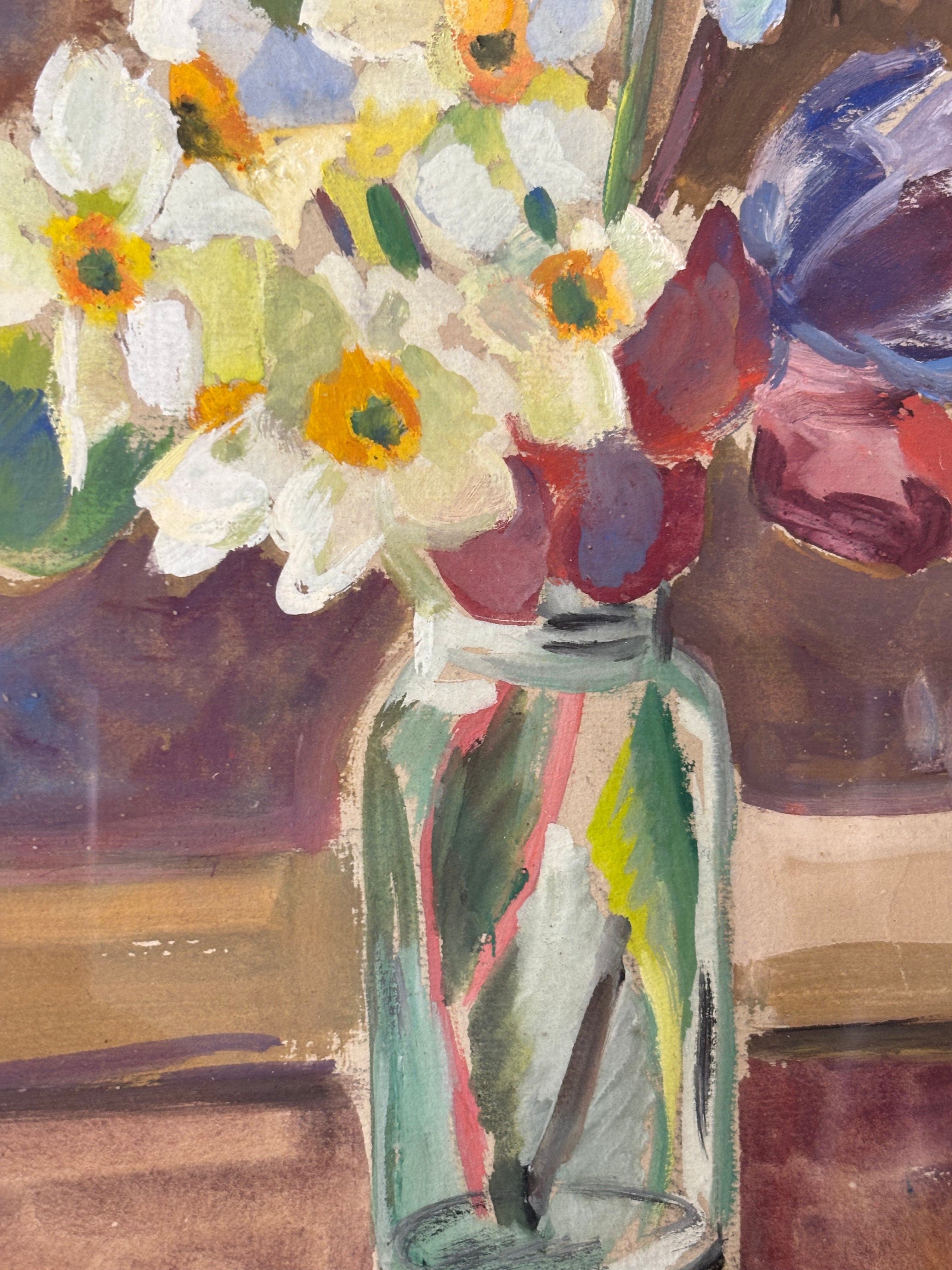 Spring Flowers in a Jam Jar