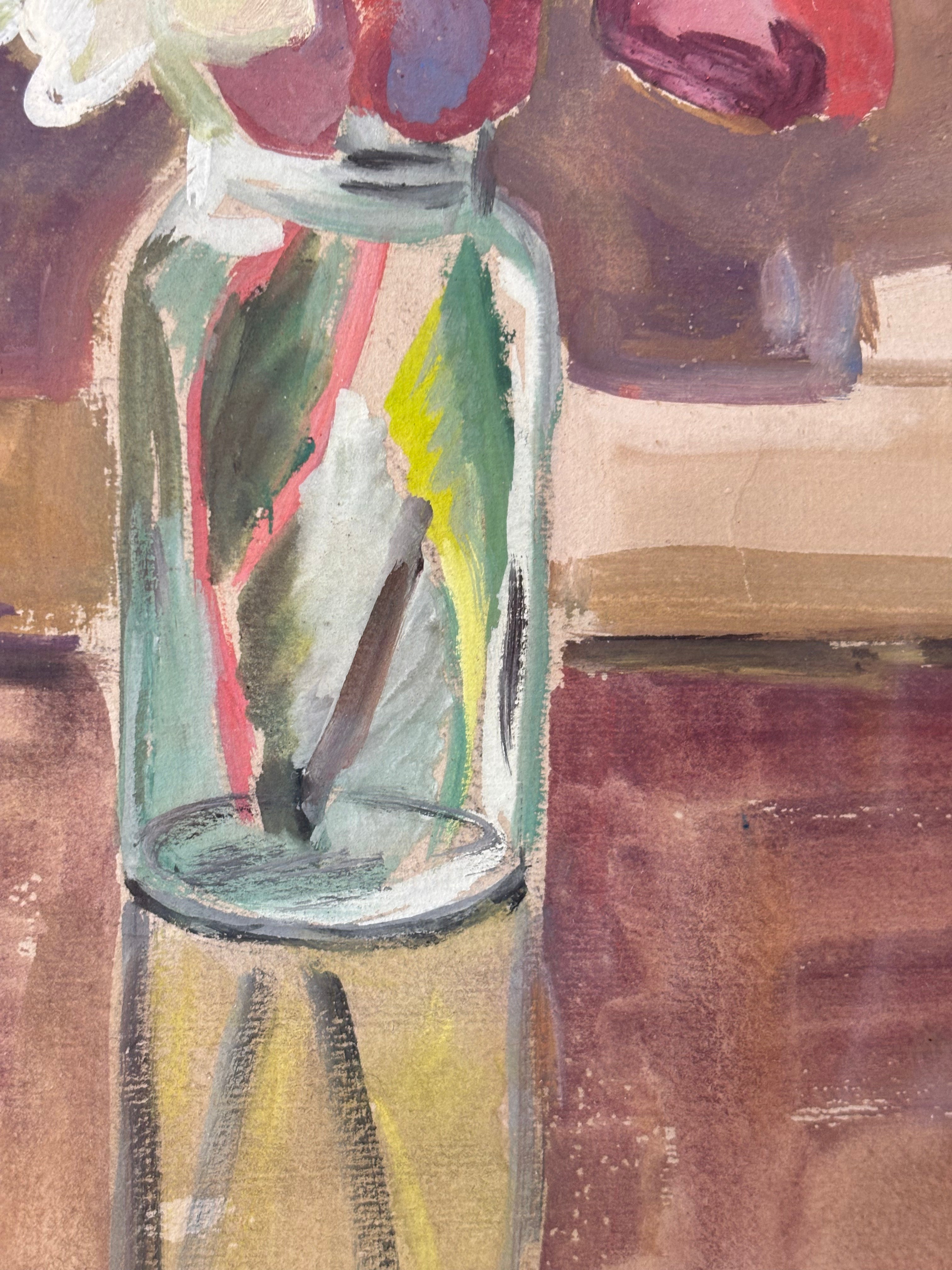Spring Flowers in a Jam Jar