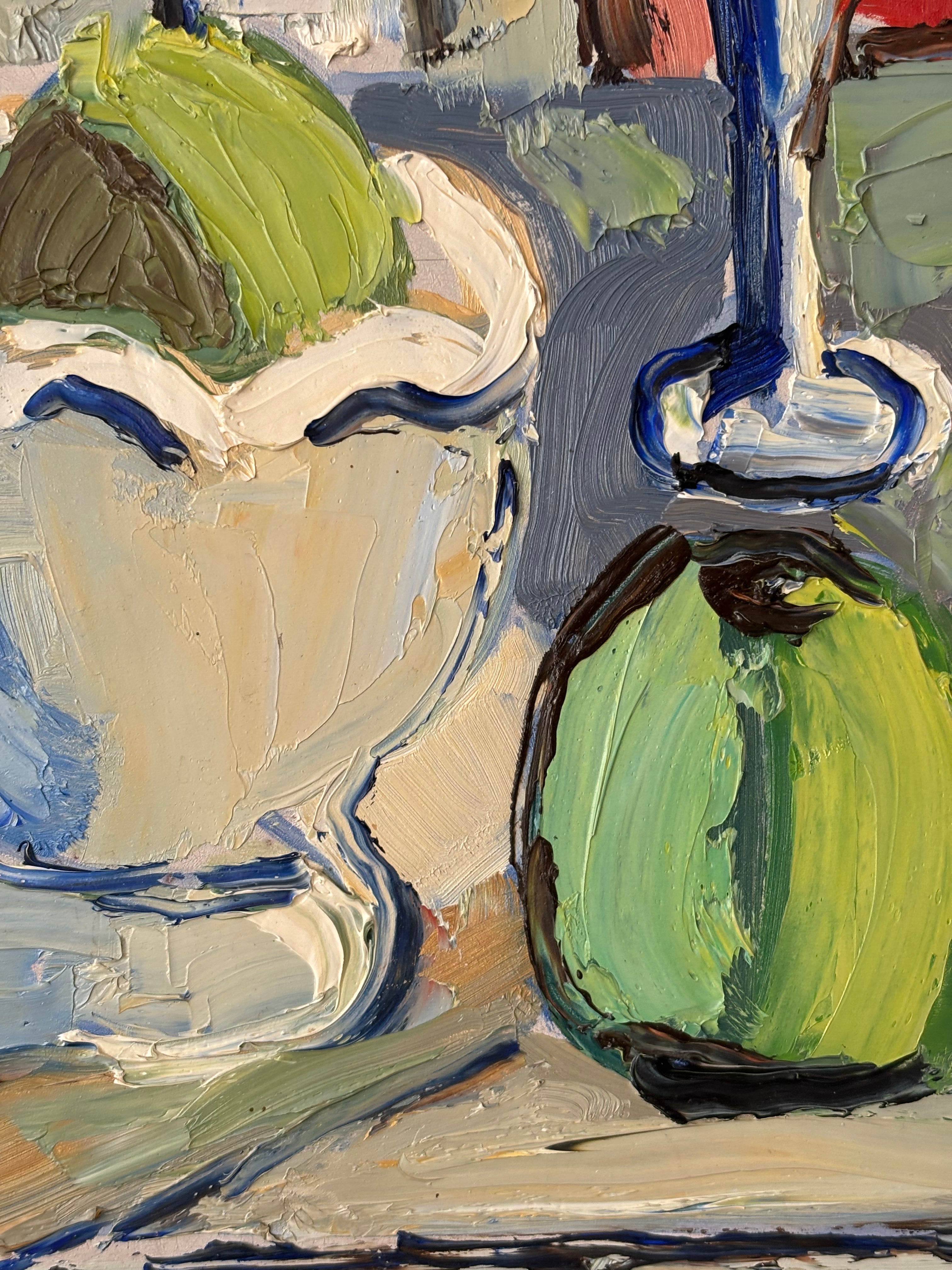 Still Life with Green Apples