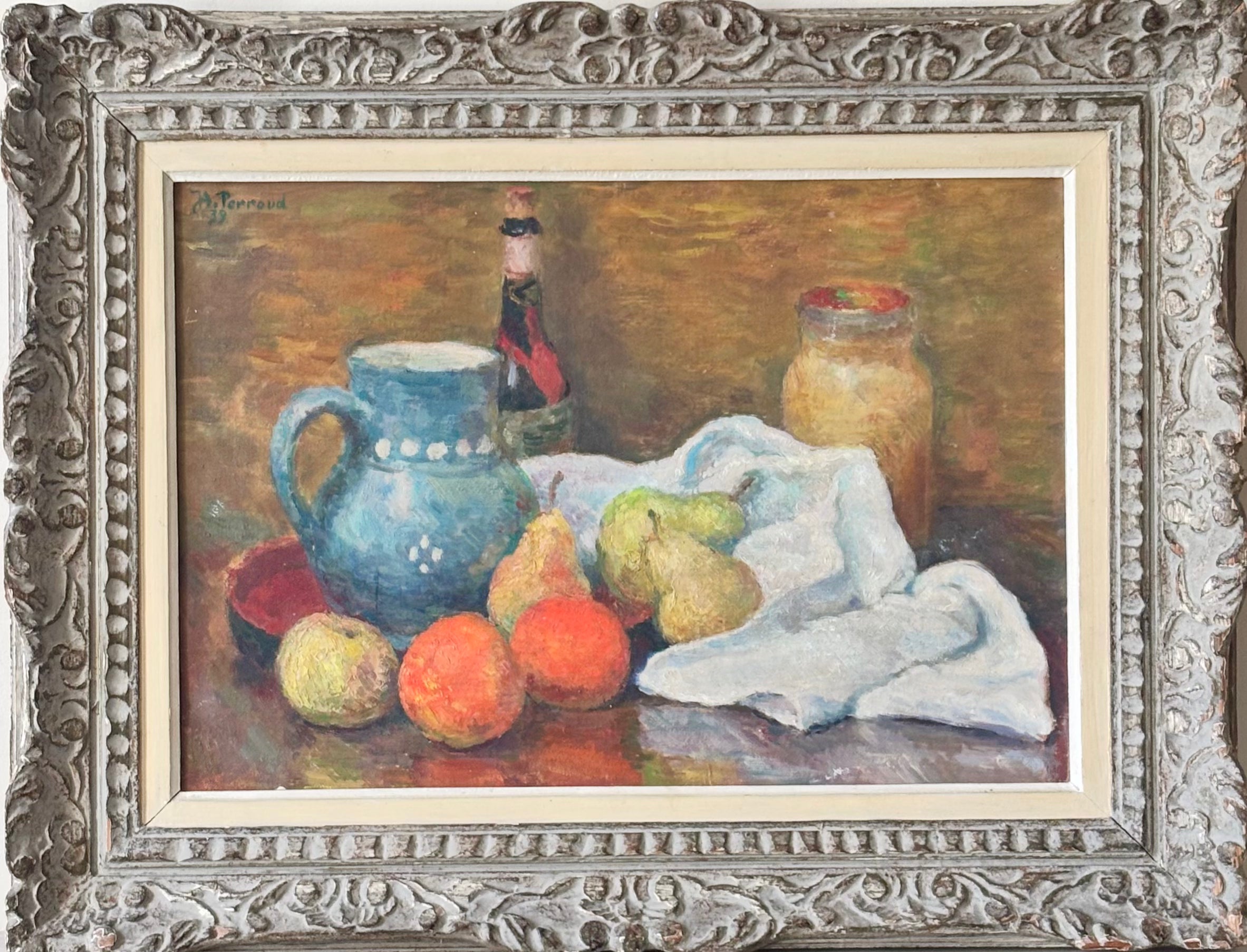 Blue Jug with Oranges