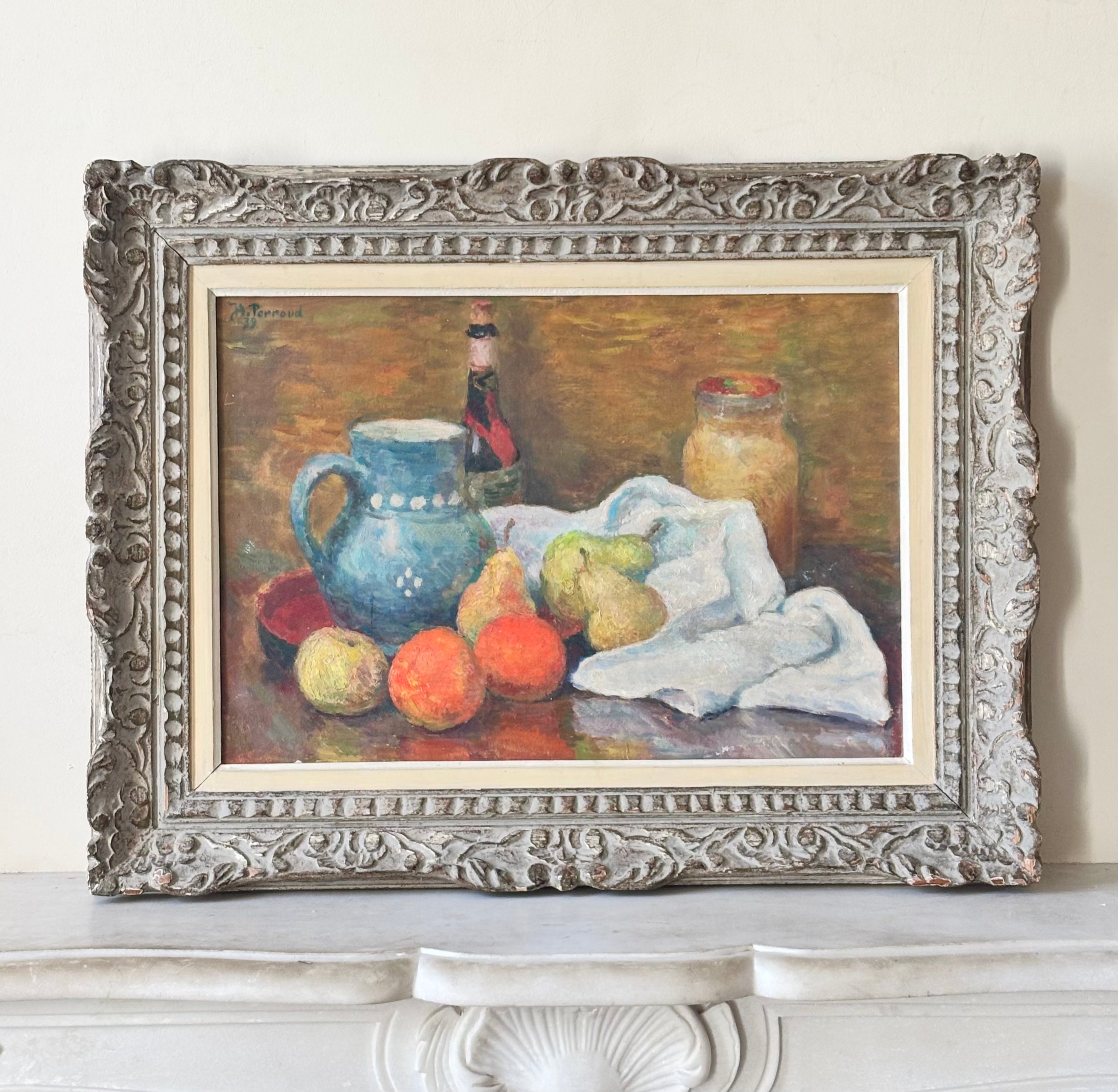 Blue Jug with Oranges