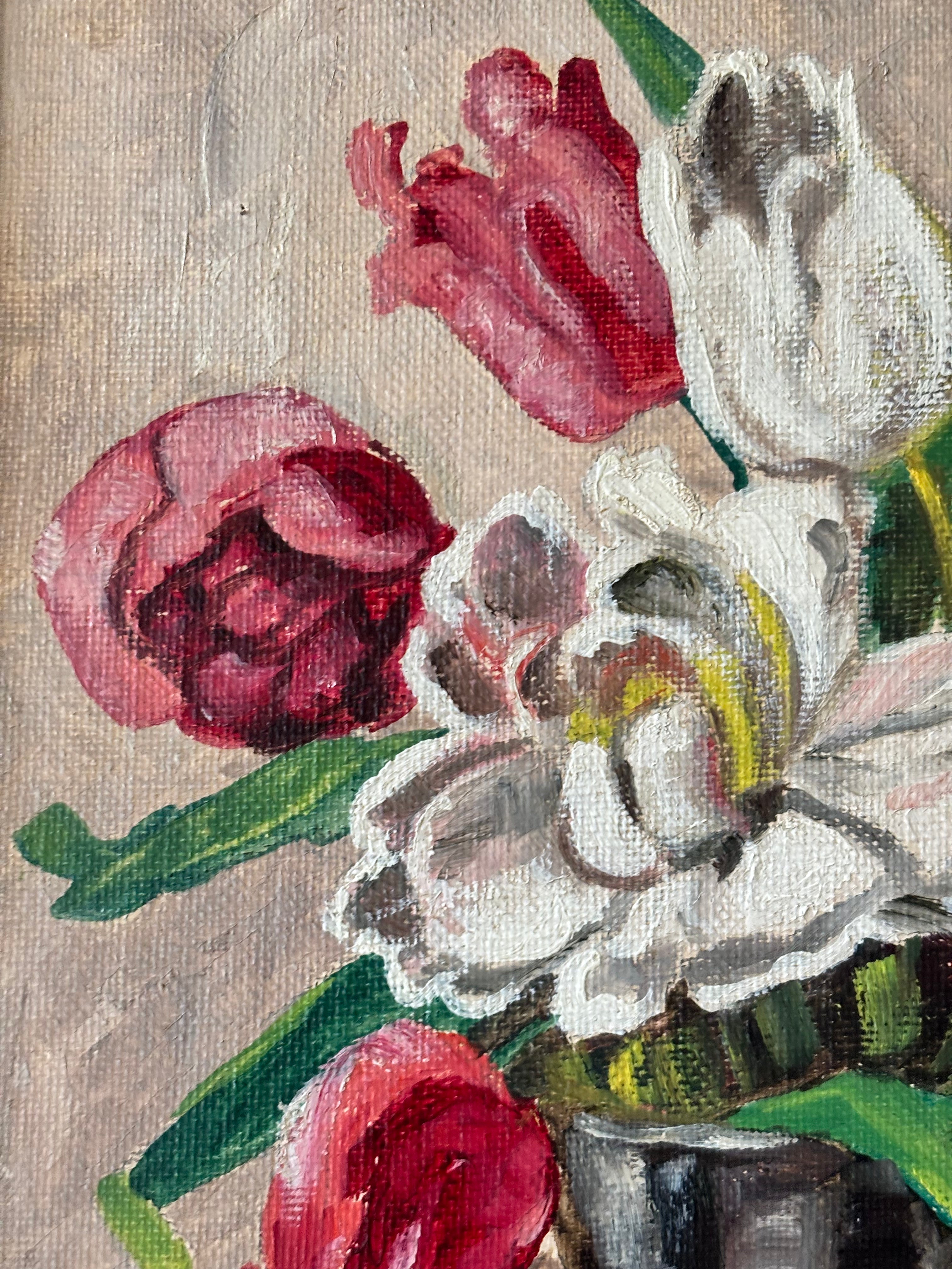 Pink and White Tulips