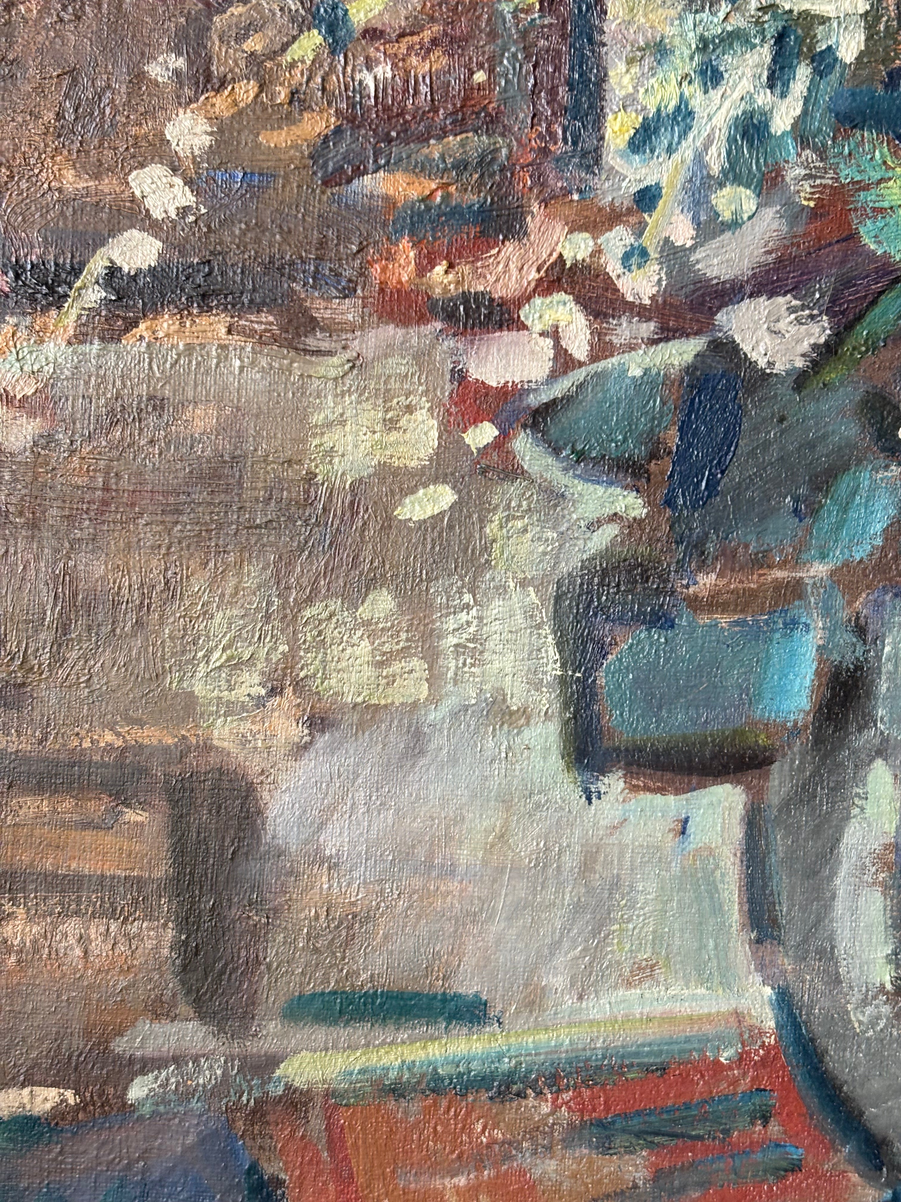 Summer Flowers in a Striped Jug