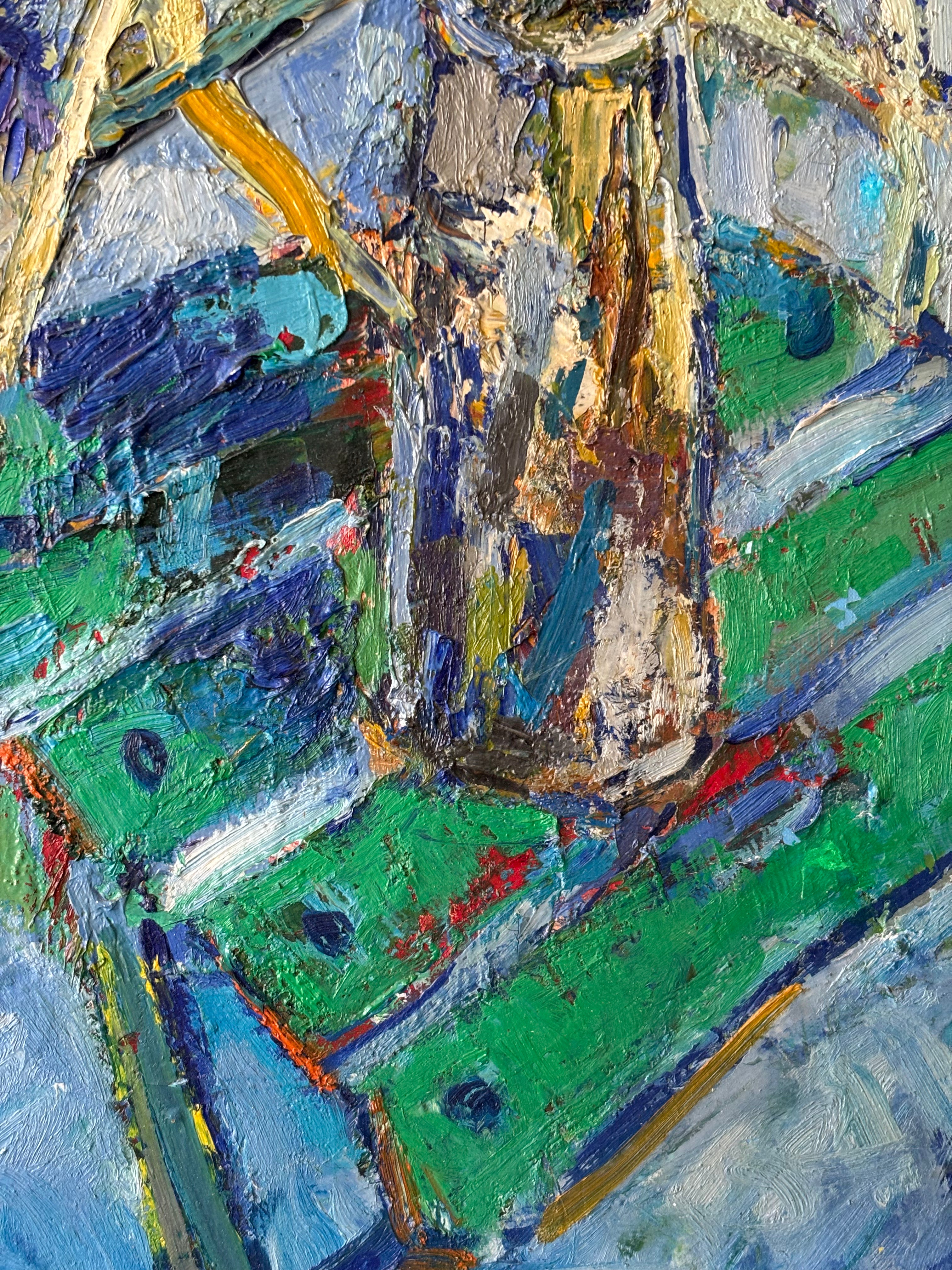 Flowers on a Green Chair