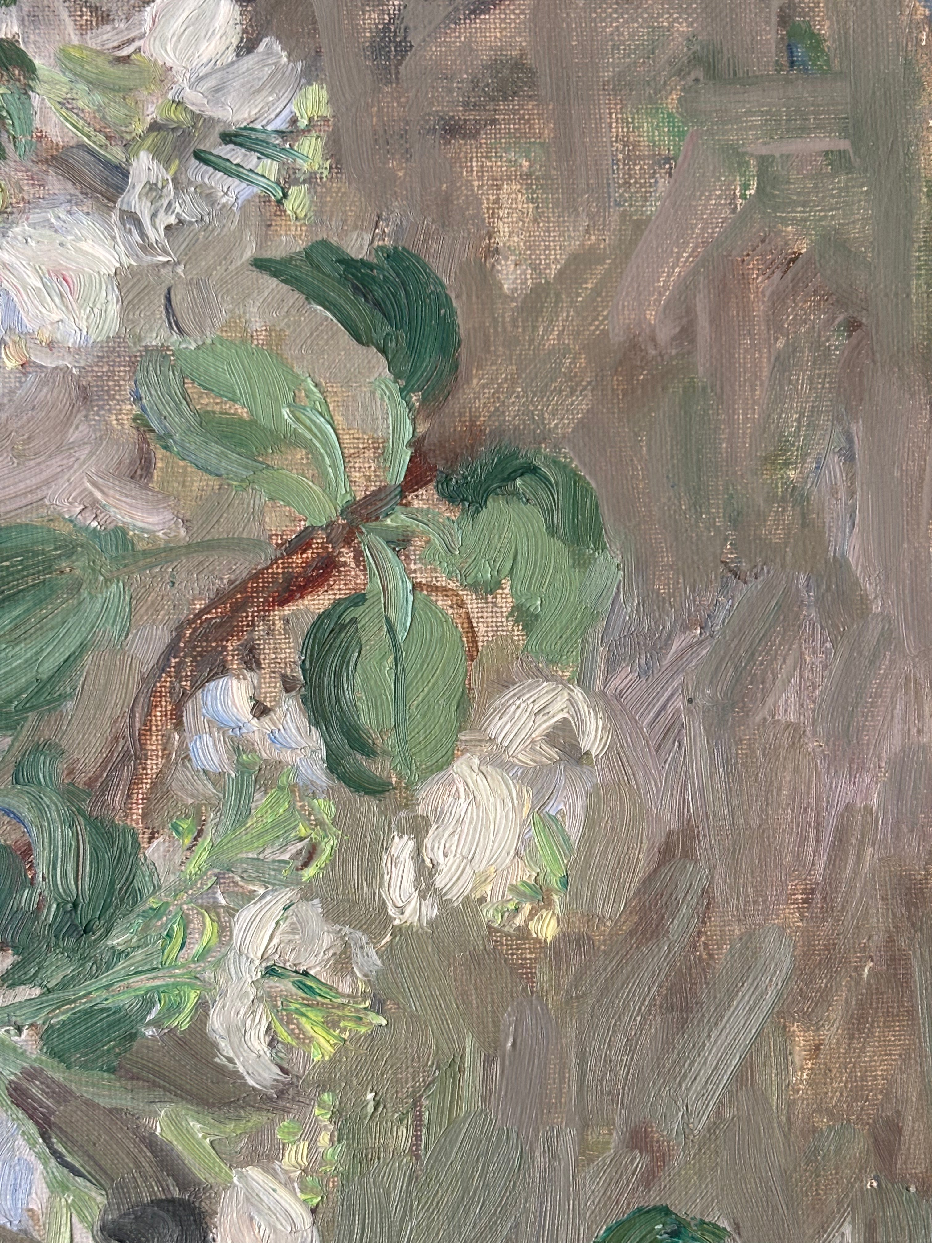White Flowers in a Teapot ON HOLD PLEASE EMAIL FOR WAITLIST