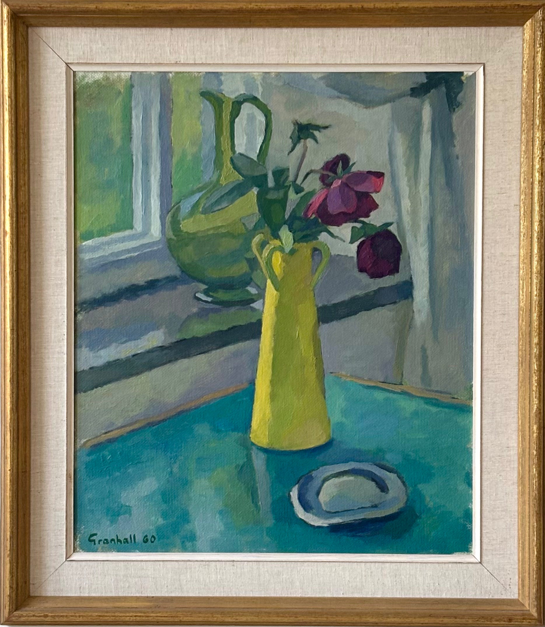 Roses in Yellow Vase