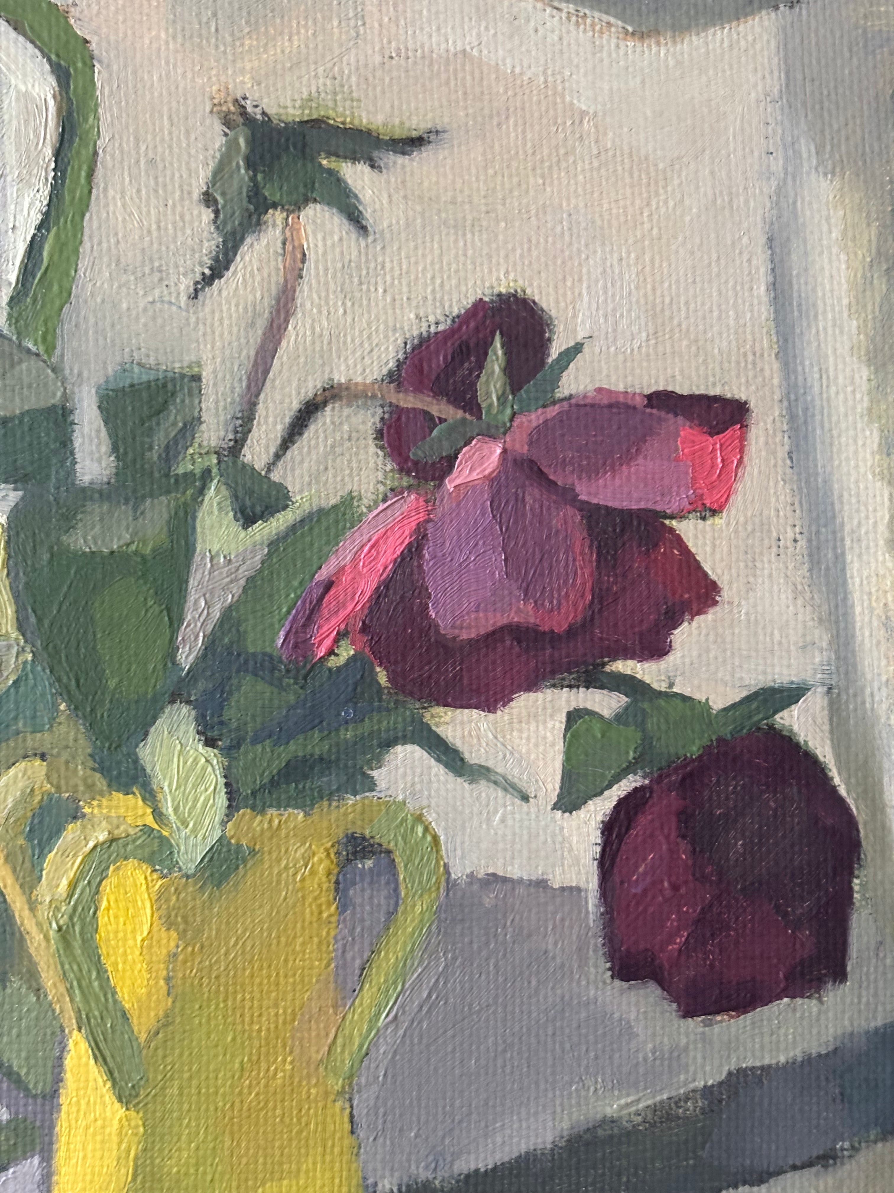 Roses in Yellow Vase