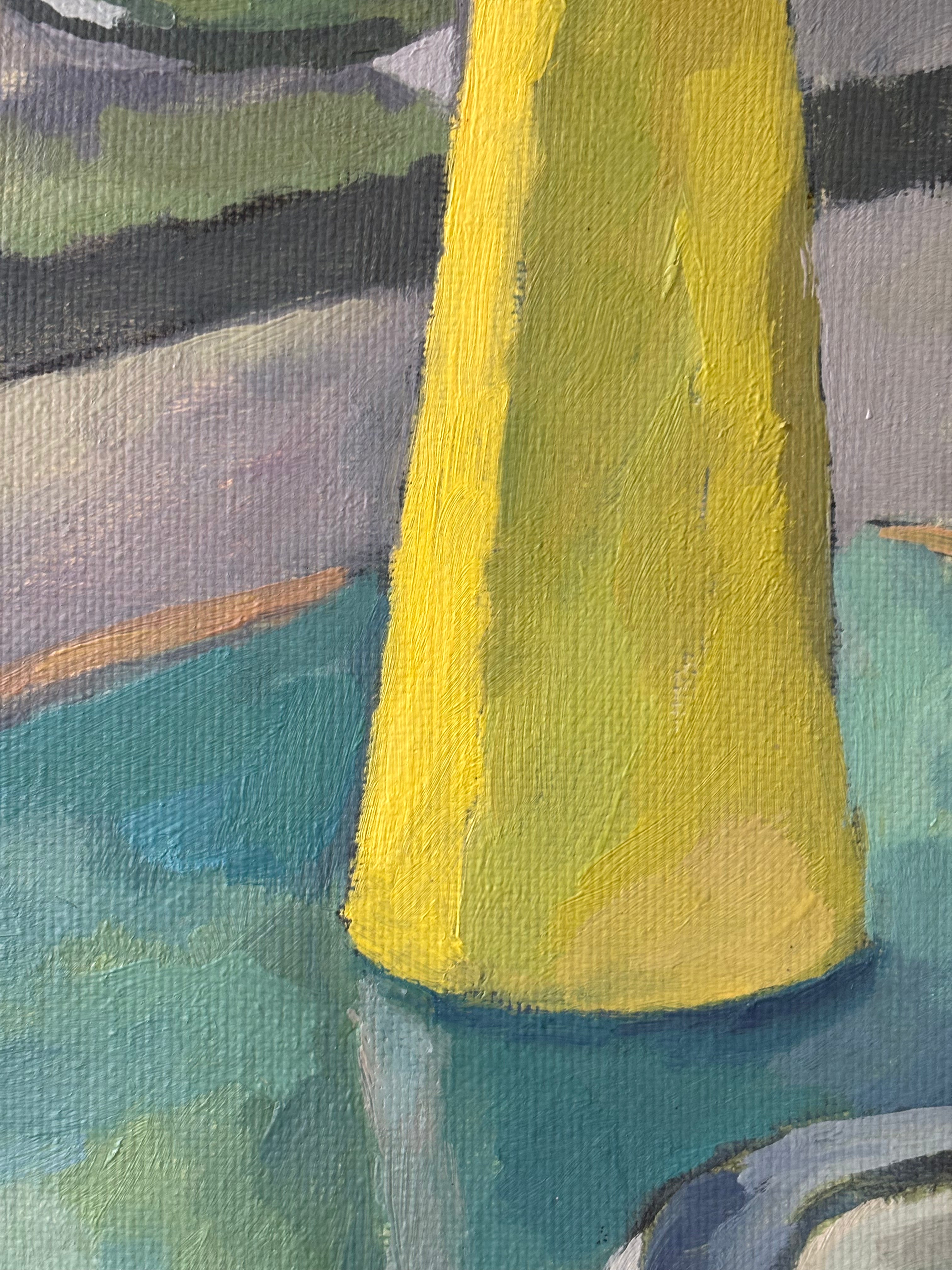 Roses in Yellow Vase