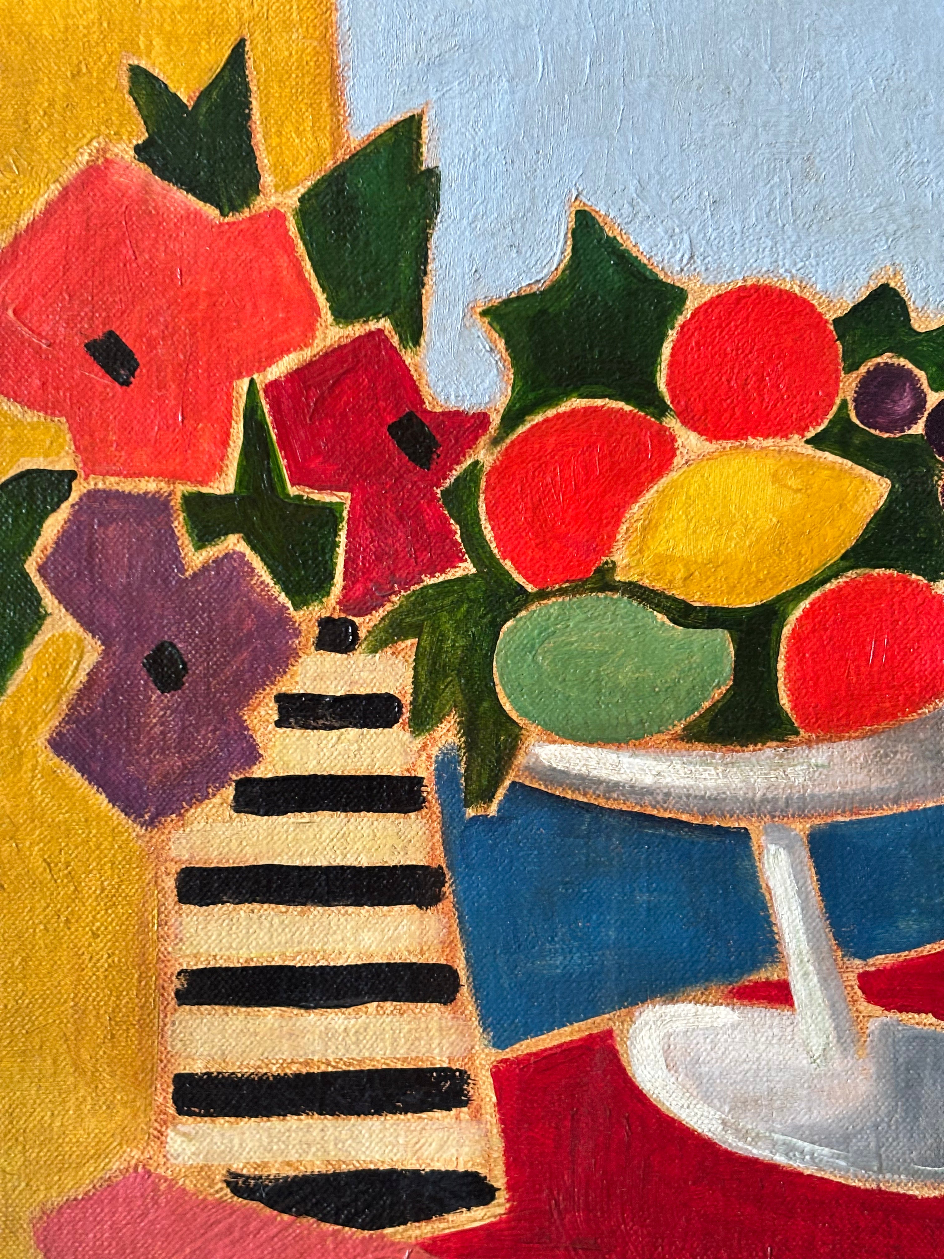 Fruit and Flowers with Stripes