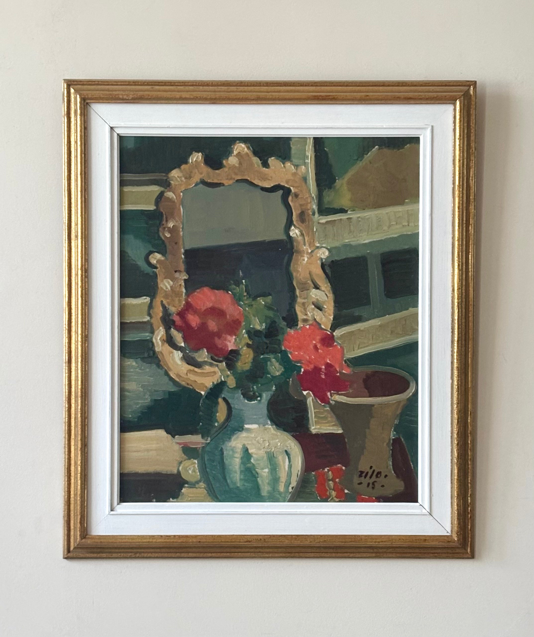 Geraniums on a Dressing Table