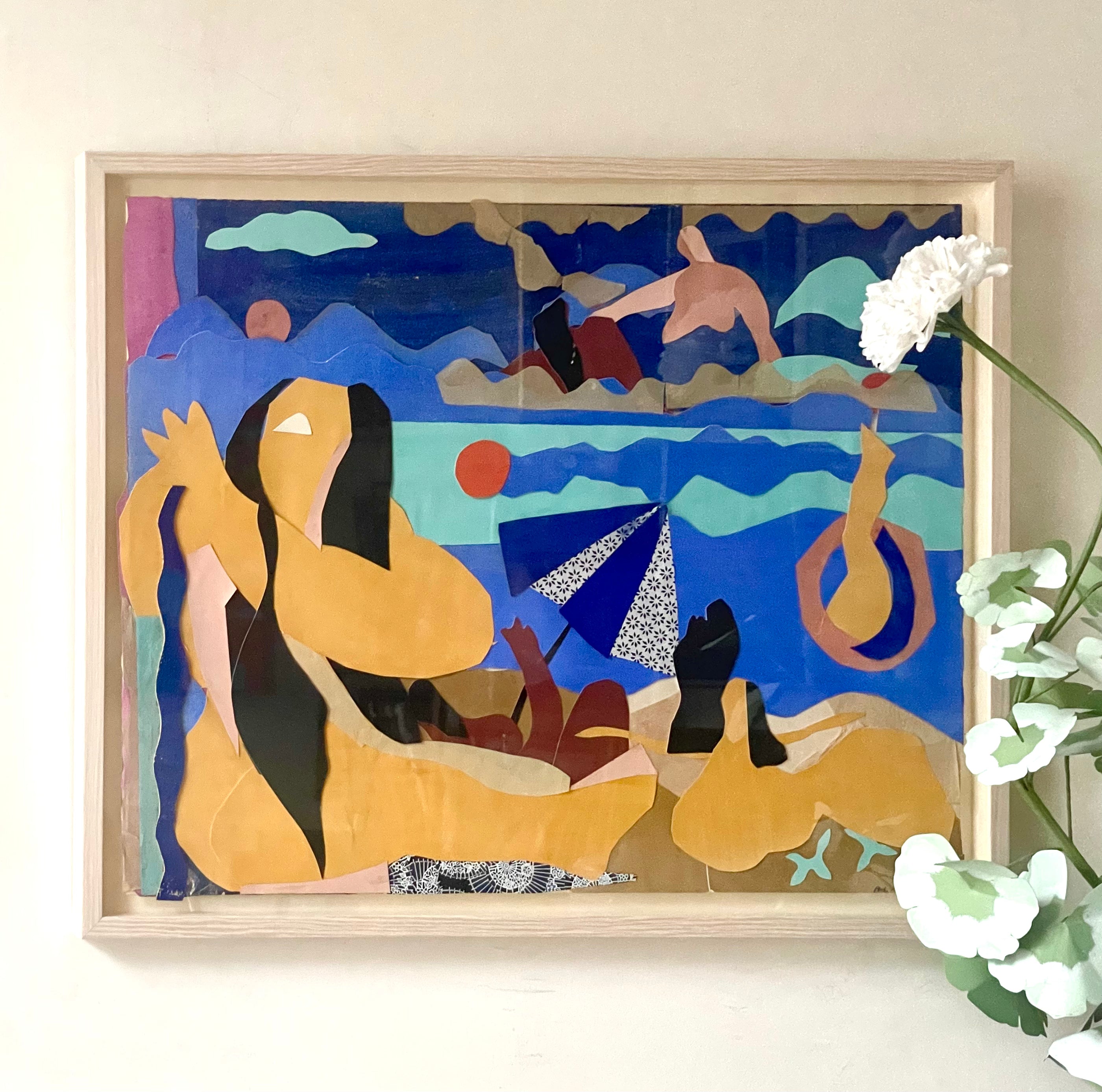 On the Beach: French Collages