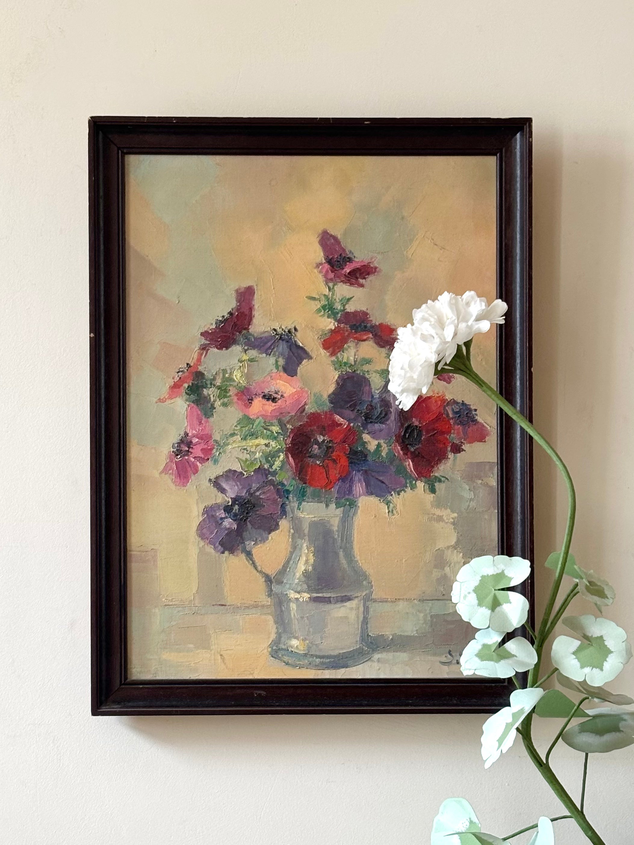 Anemones in a Glass Jug