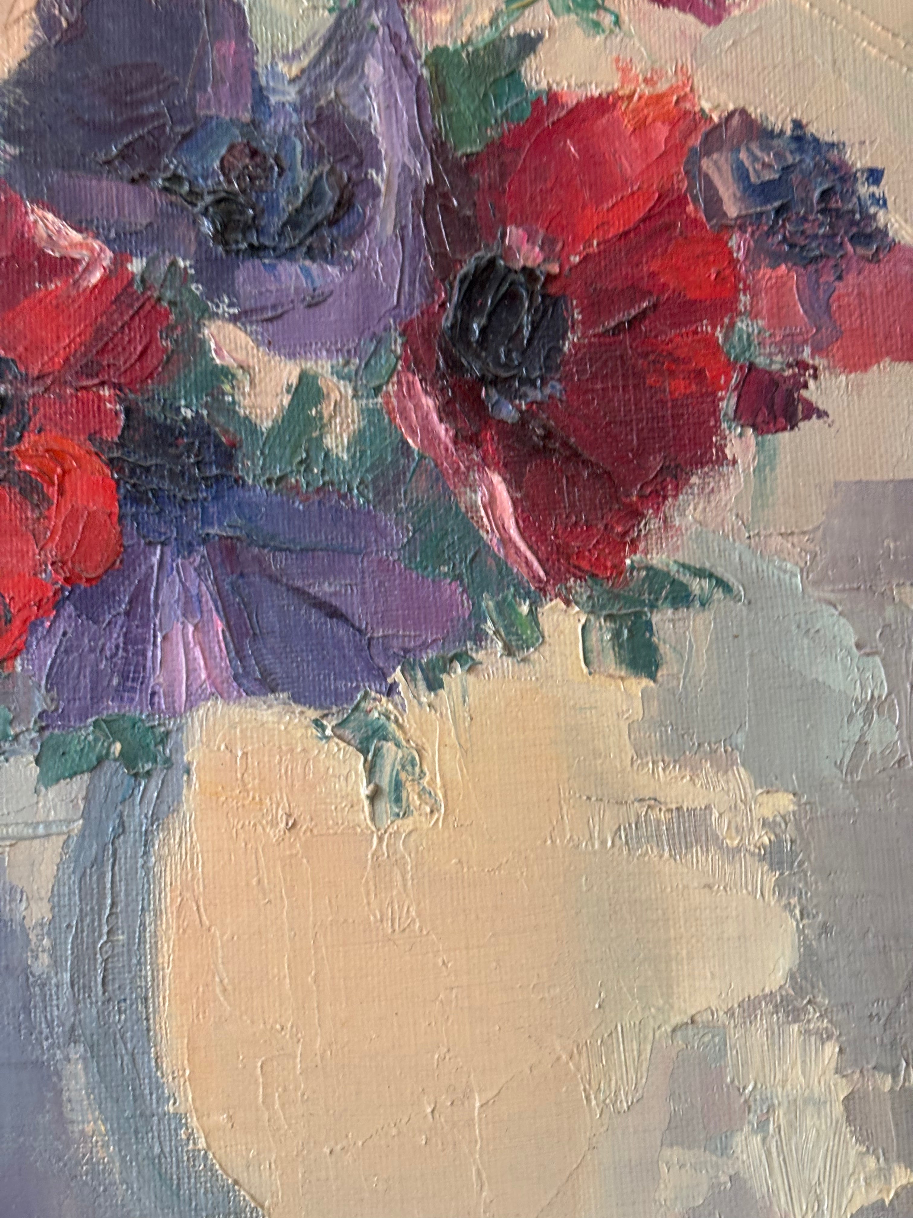 Anemones in a Glass Jug