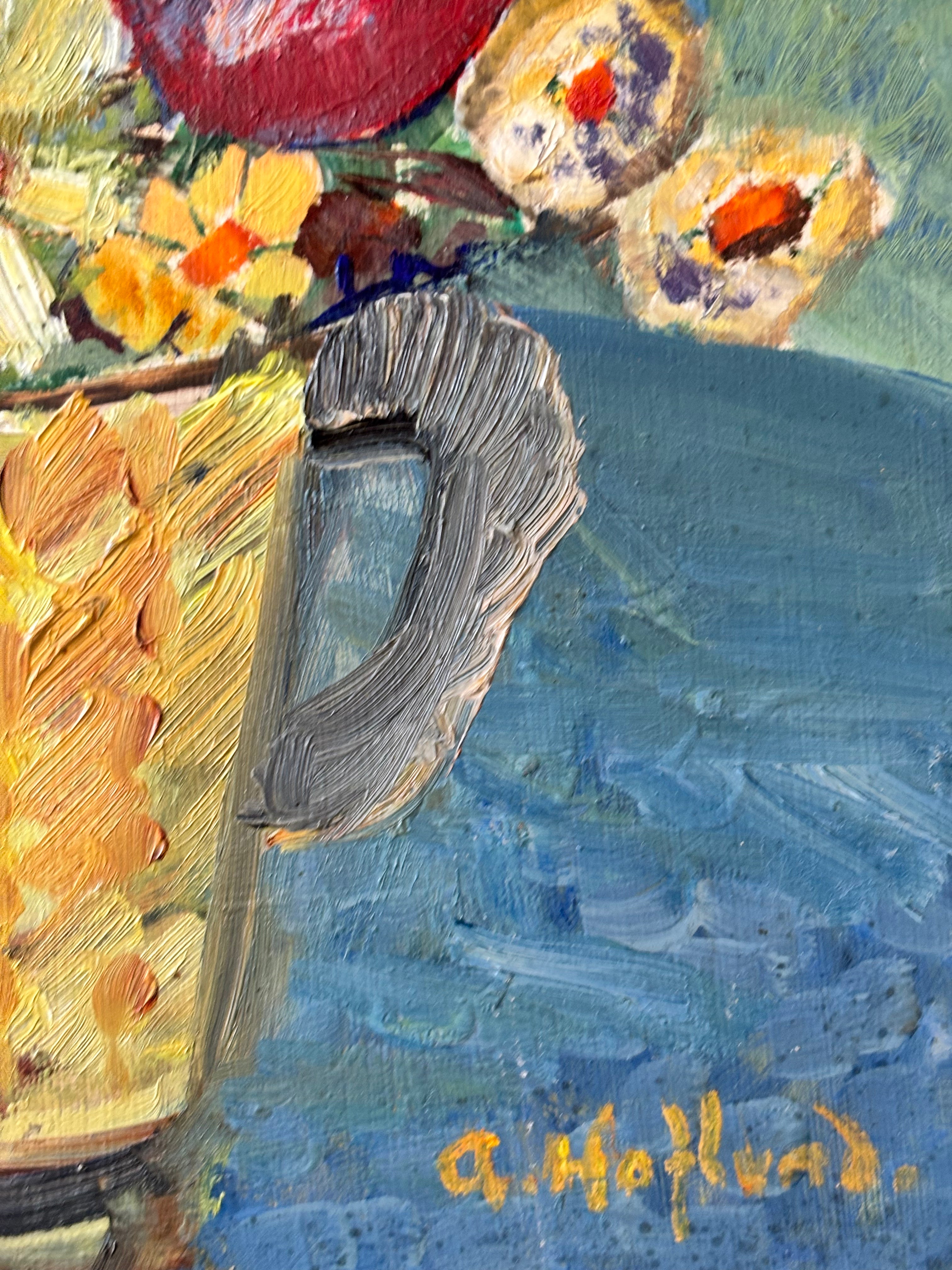 Spring Flowers in a Yellow Vase