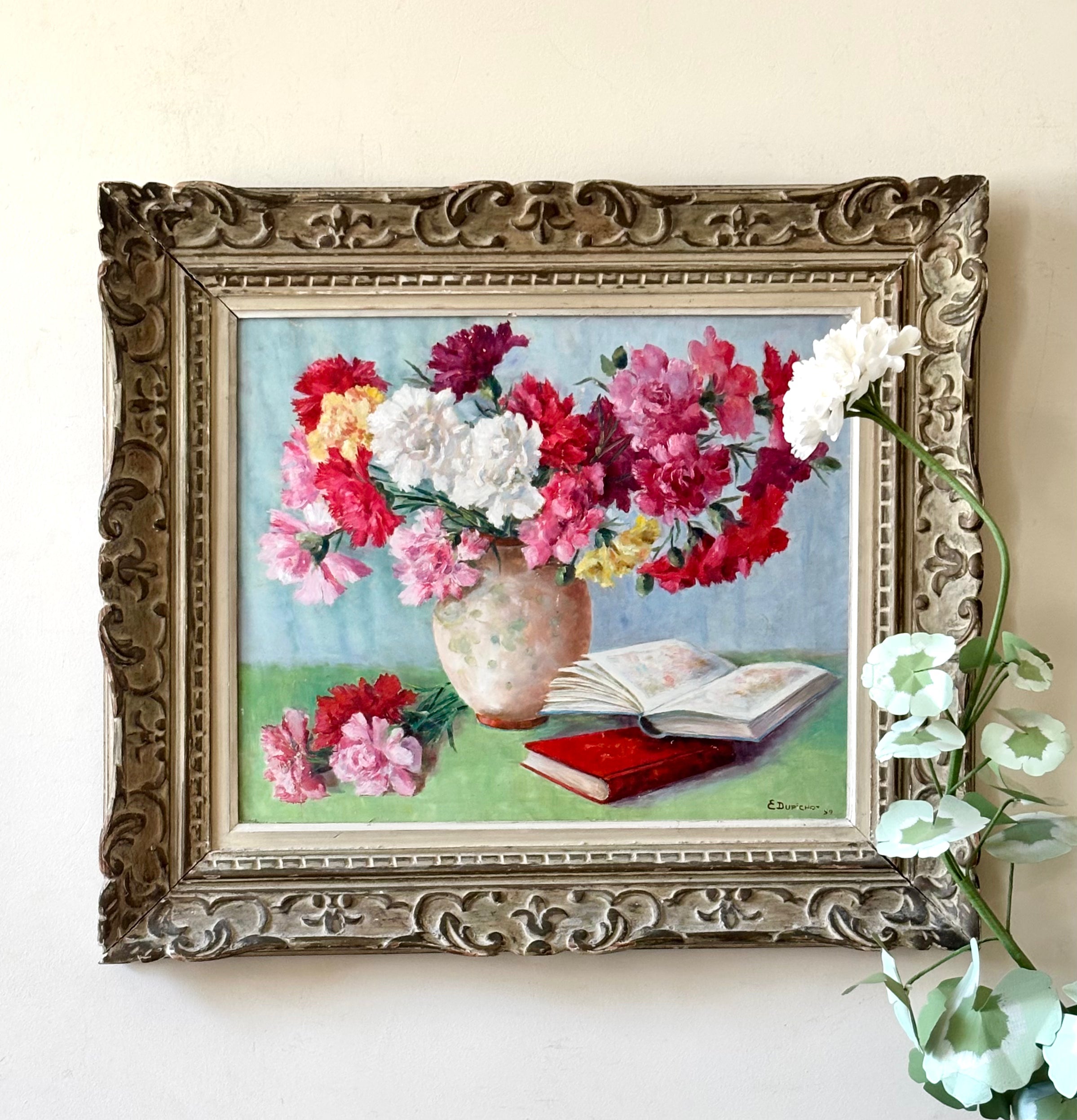 Carnations in an Antique Vase