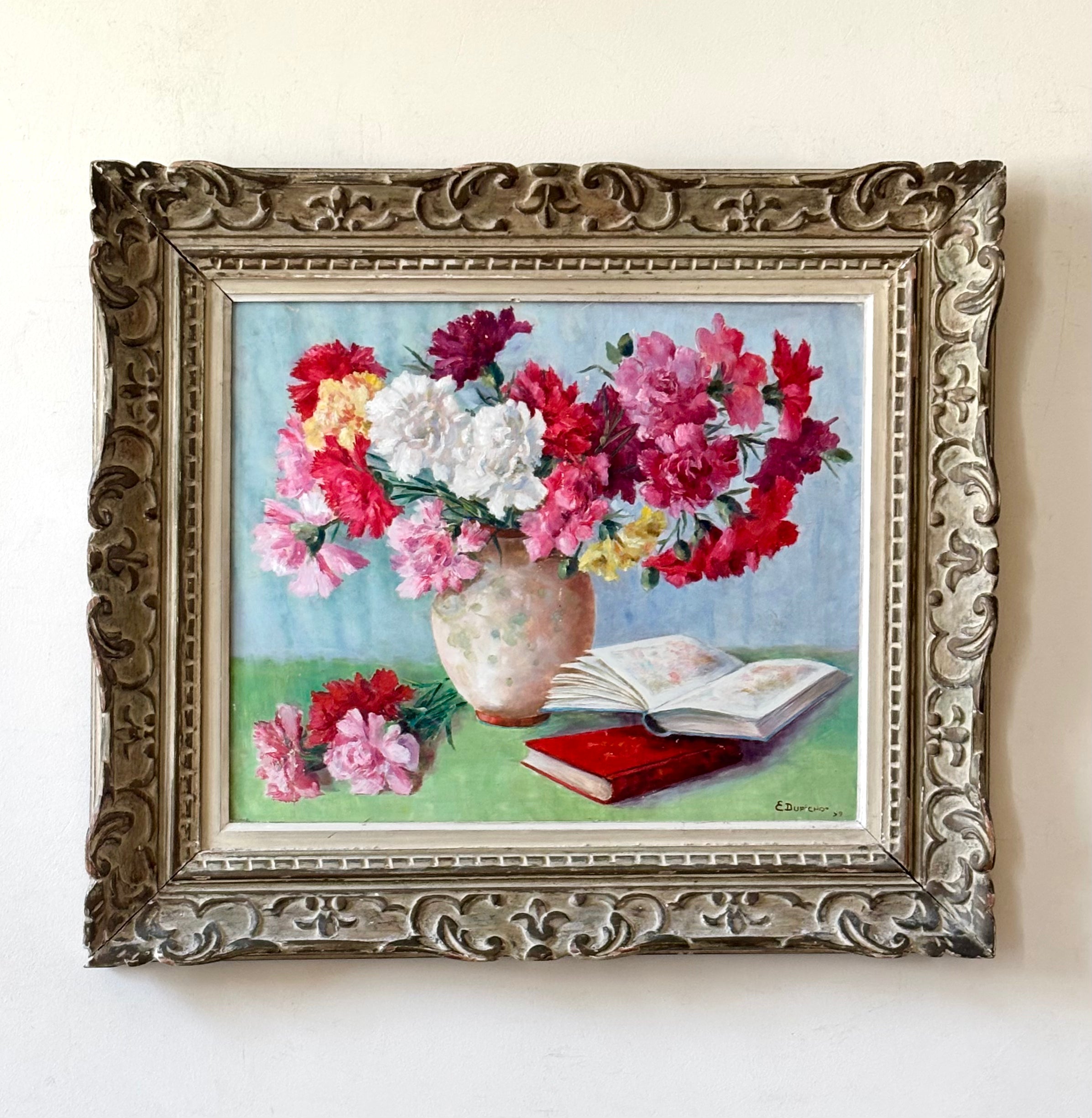 Carnations in an Antique Vase