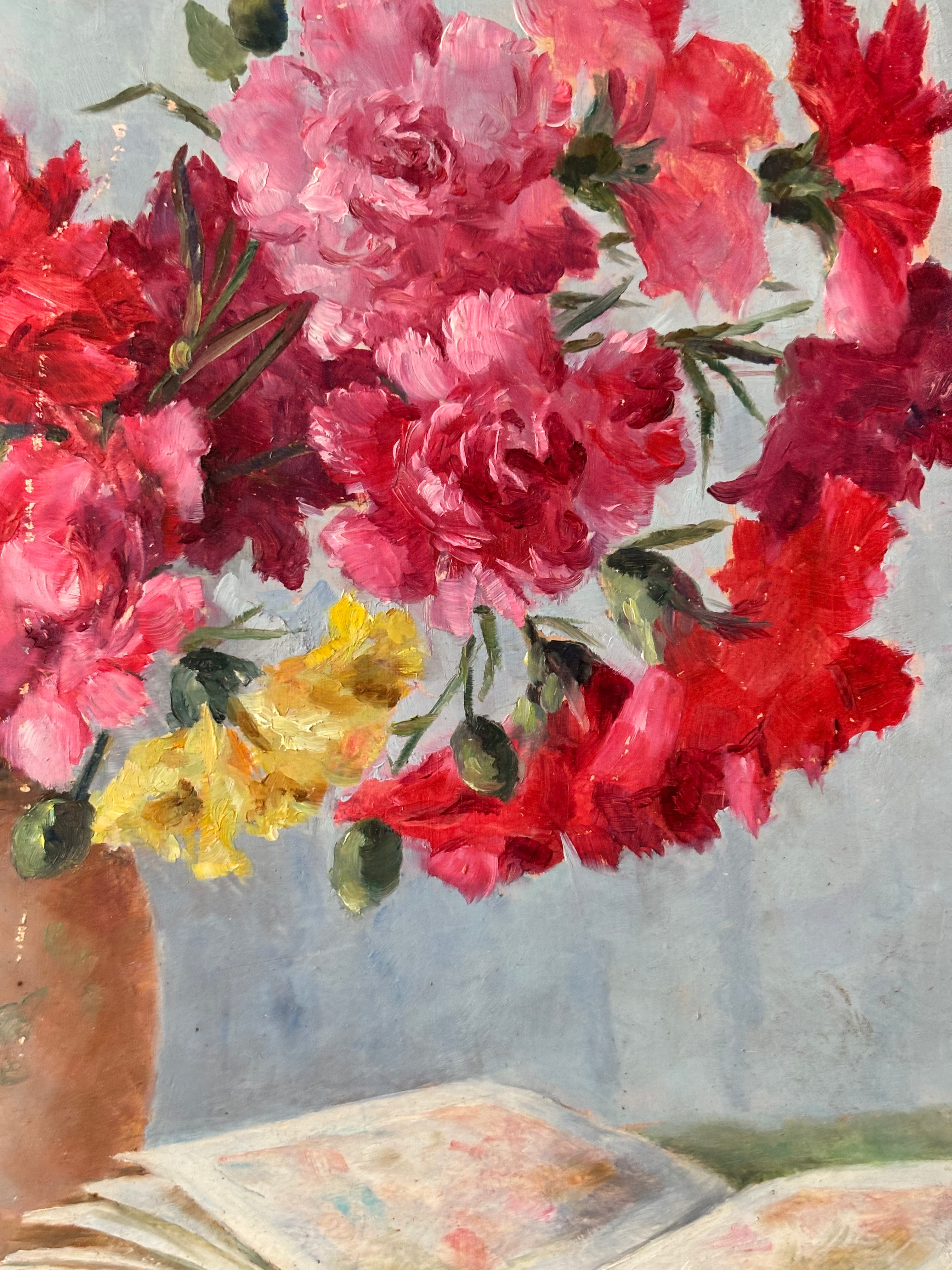 Carnations in an Antique Vase