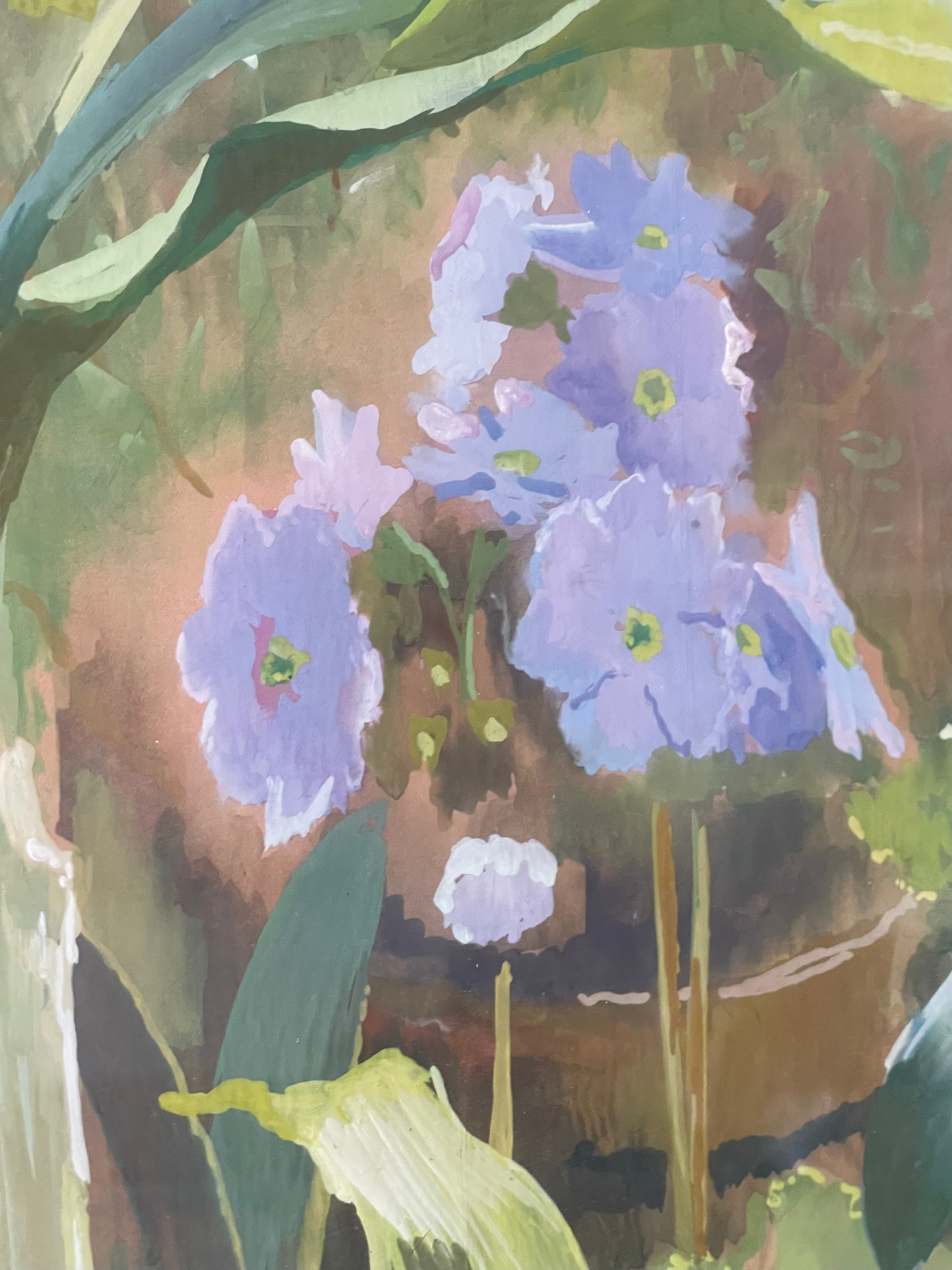 Pink and Blue Flowers