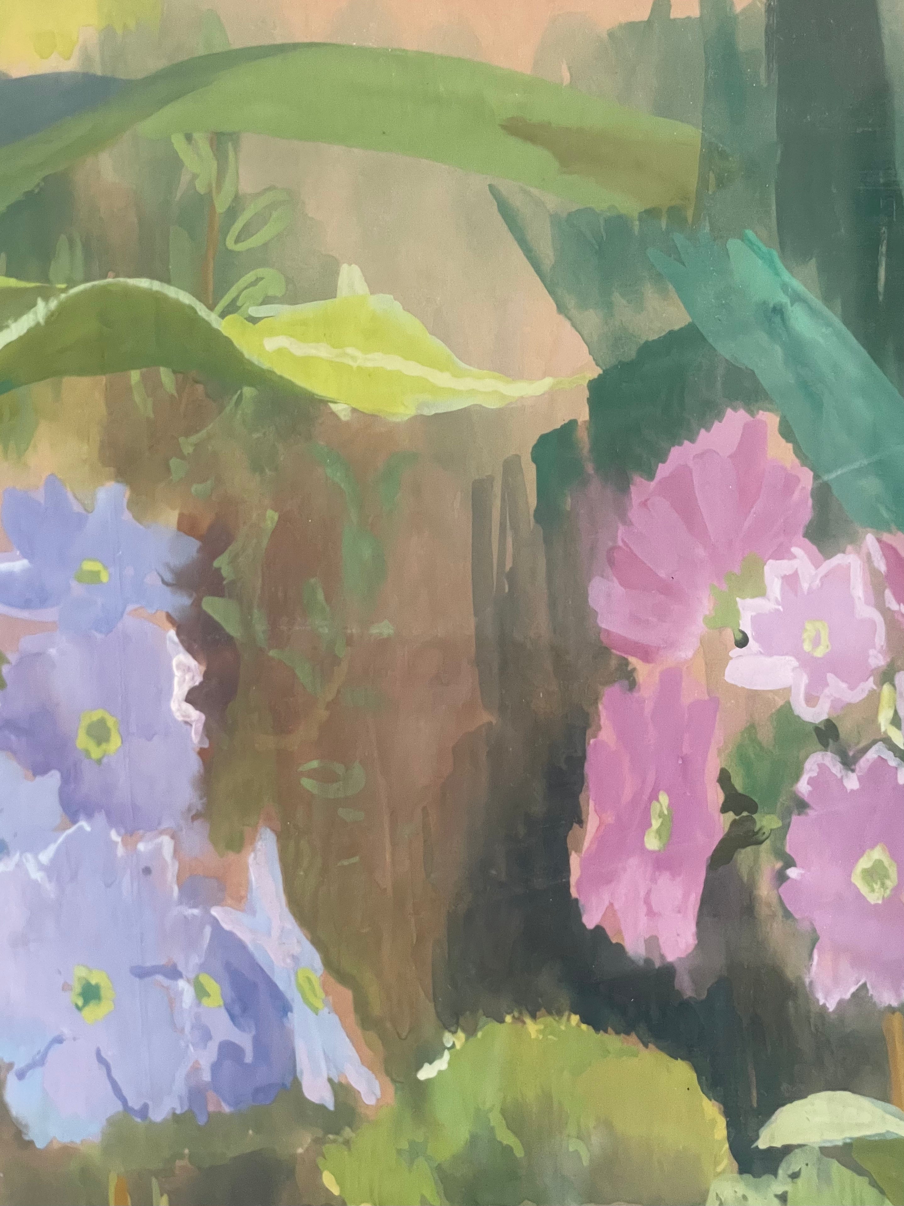 Pink and Blue Flowers