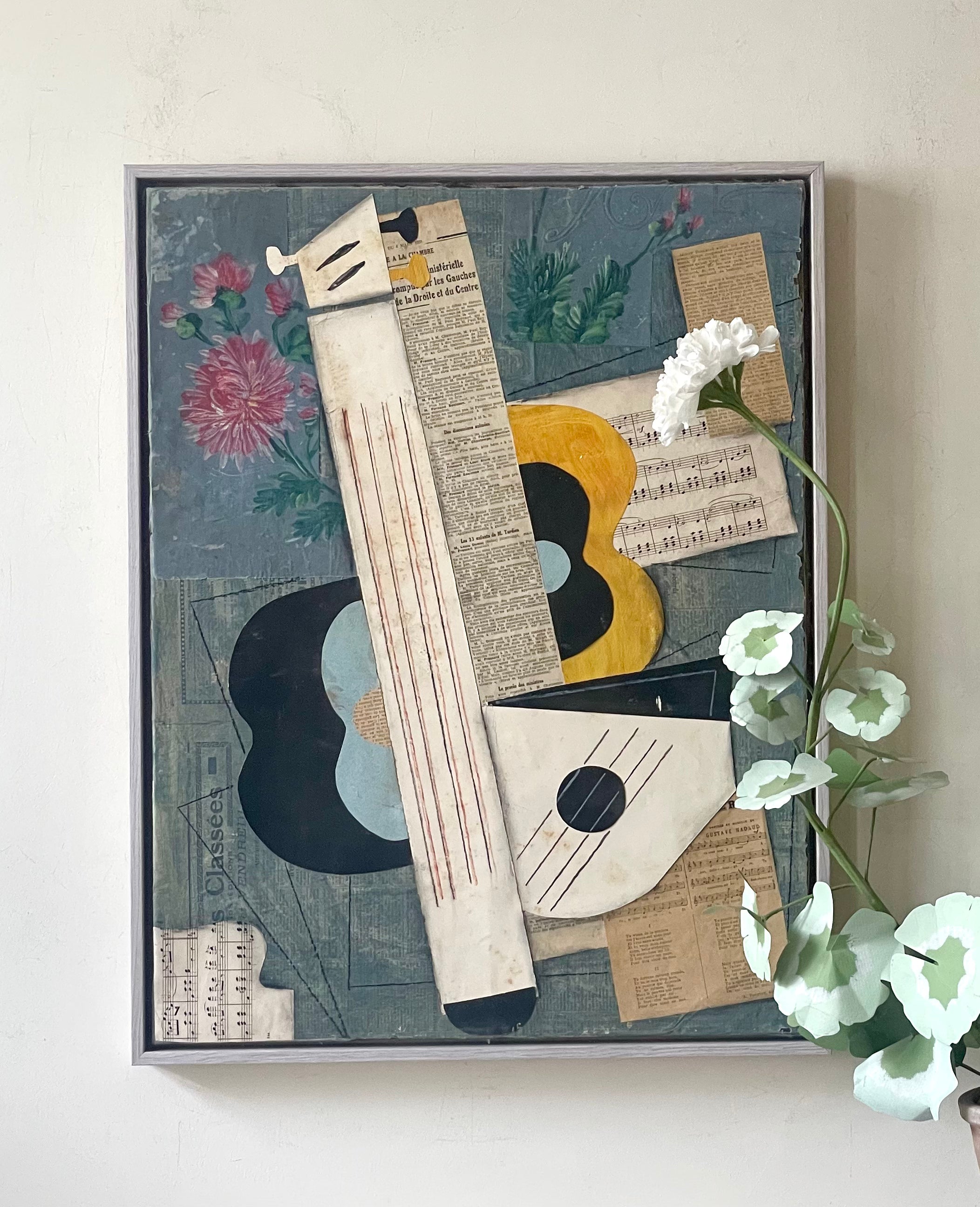 Flowers and Guitar Collage