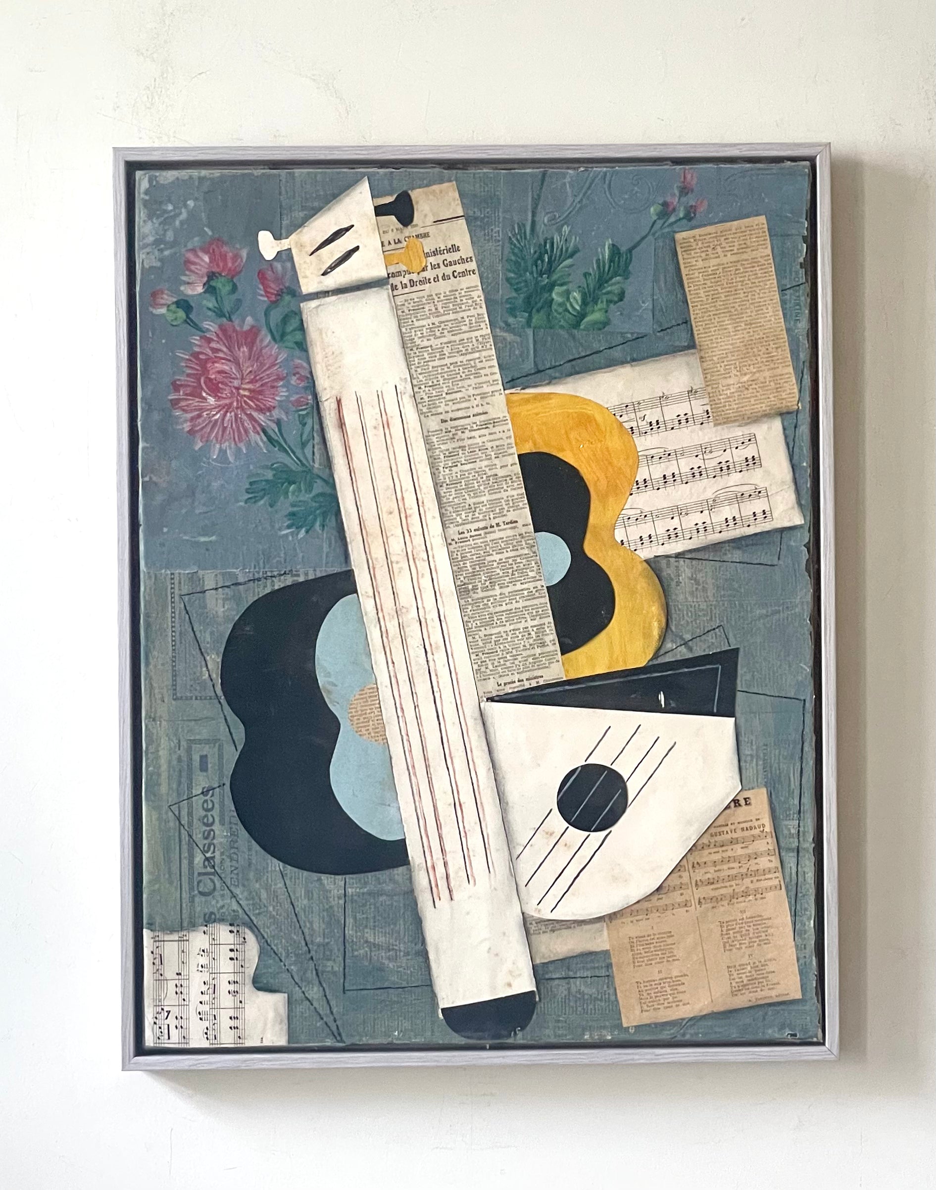 Flowers and Guitar Collage